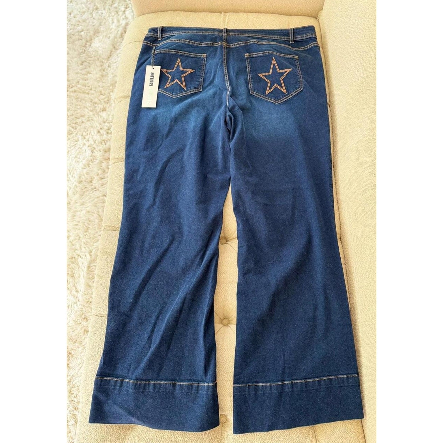 Anna Scholz Star Pocket Jeans Size 22 (NWT)