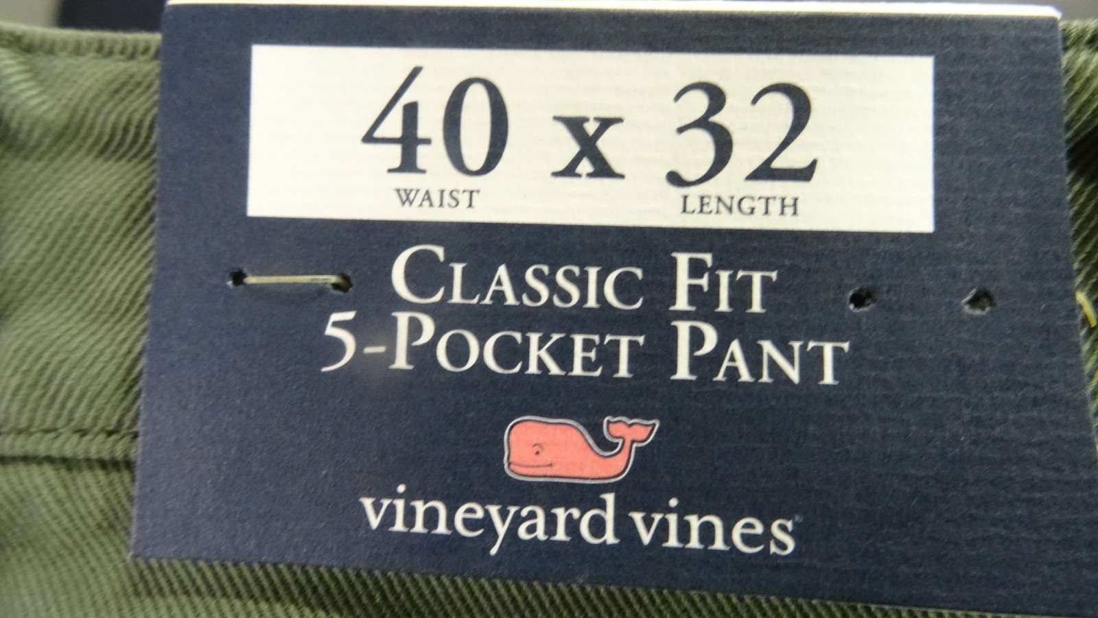 Vineyard Vines Mens Green Straight Leg Jeans Sz 40 x 32 . NWT