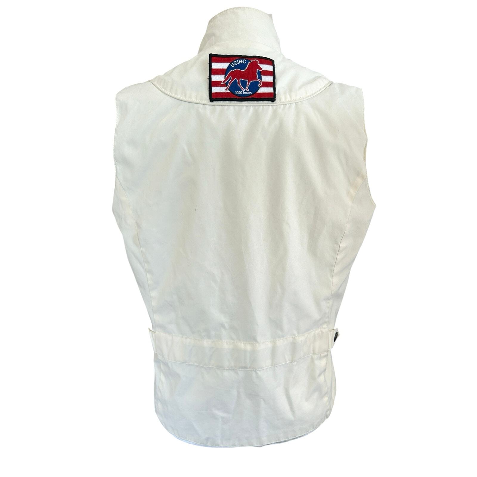 Mountain Horse Full Zip Riding Vest Women Medium Cream Equestrian Horses Outdoor