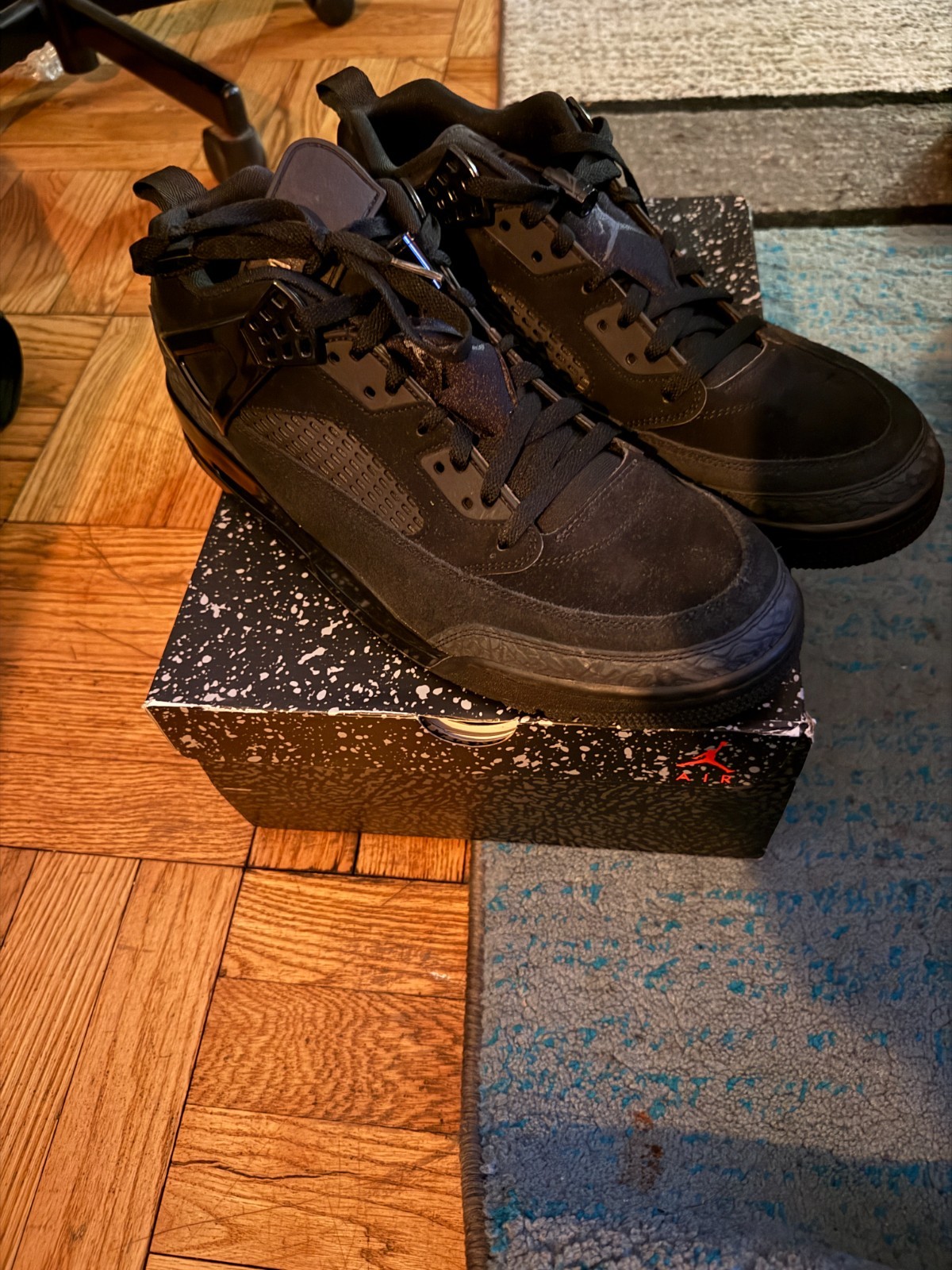 Jordan Spizike Low “Black Cat” NEW! Mens 14 FQ1759-001 Black Anthracite OG Box