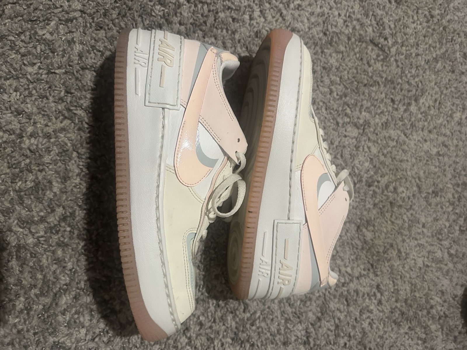 Nike Air Force 1 Shadow White Pink Blue Sneakers DZ1847-100