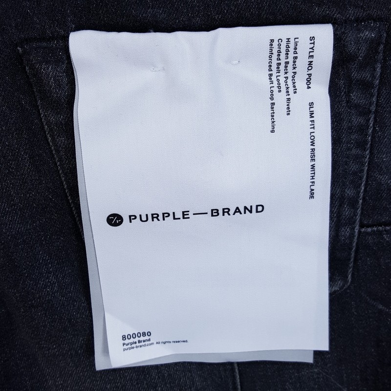 PURPLE BRAND Jeans Mens Size 29 Gray Wash Flare Pintuck Slim Fit P004 $295