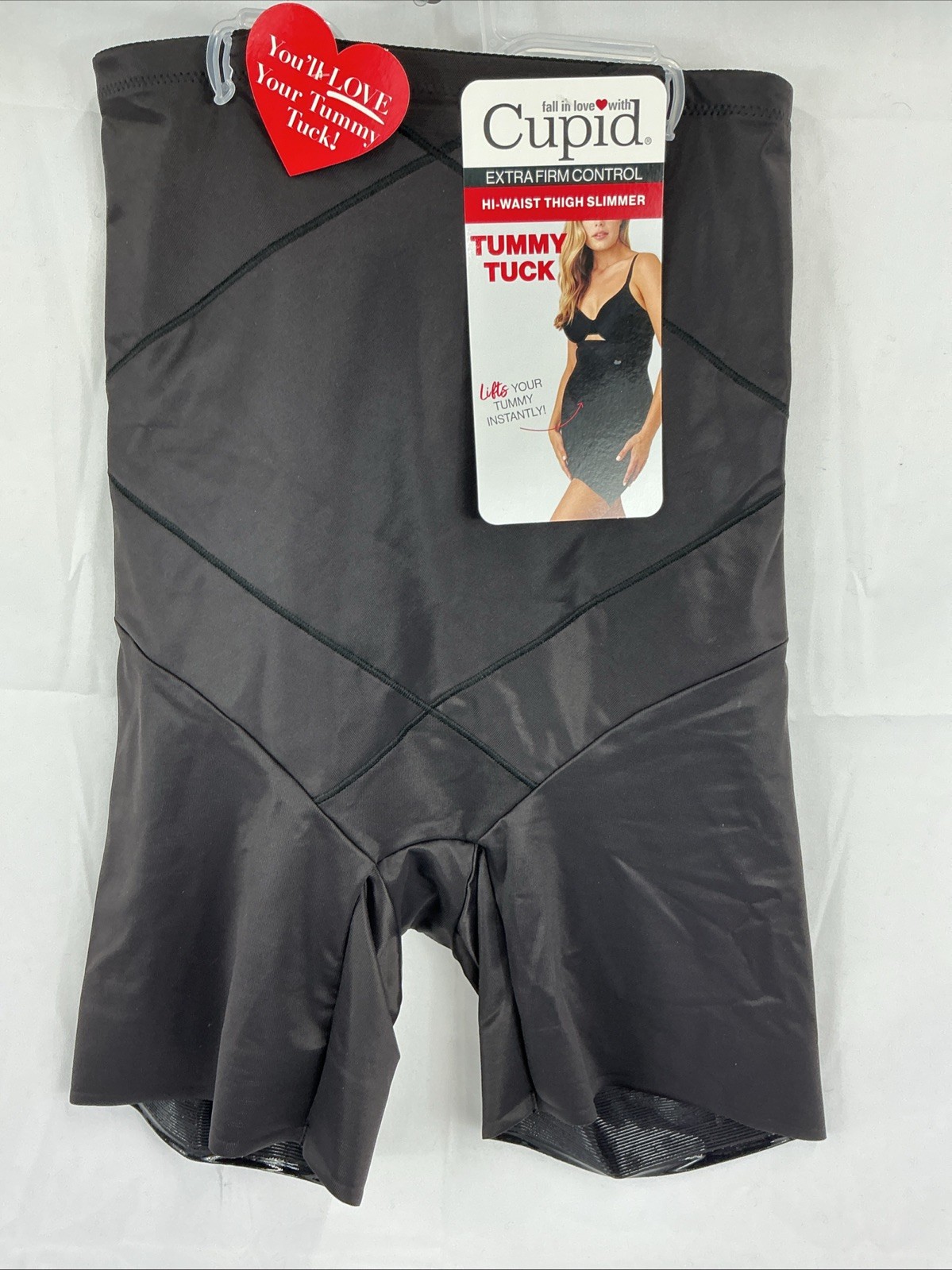 Cupid Hi Waist Thigh Slimmer Women’s Size 2XL Black Shapewear Tummy Tuck Firm