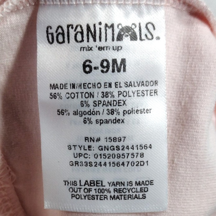 2x Garanimals Girls Sz 6-9M Pink & Checkered Elastic Waist Comfort Bike Shorts
