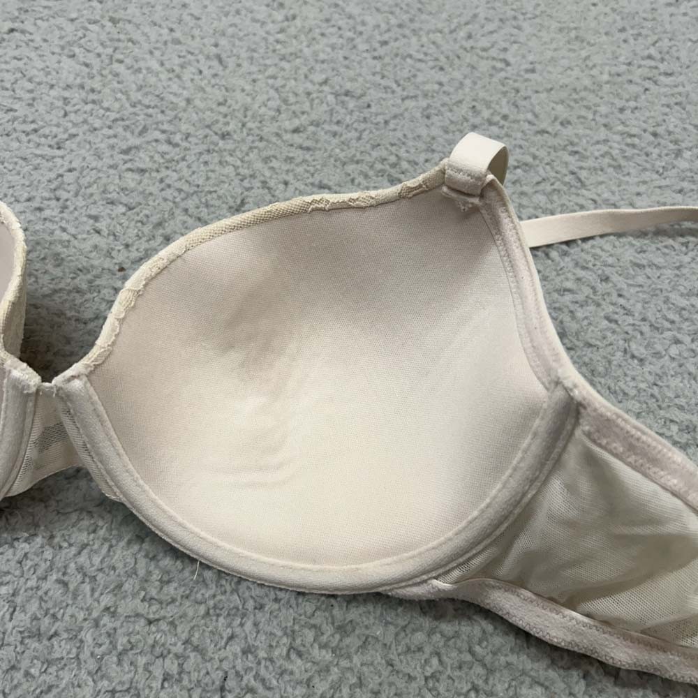 H&M Bra 38B Balconette Bra Lace White
