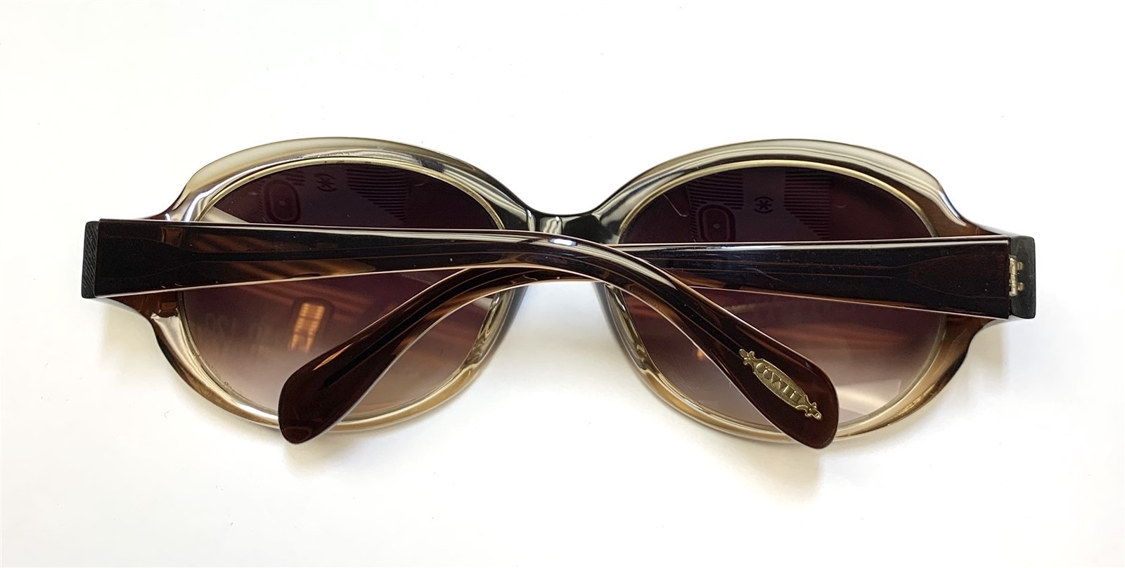 Oliver Peoples Merce DEB Sunglasses Crystal Light Brown Dark Brown Gradient