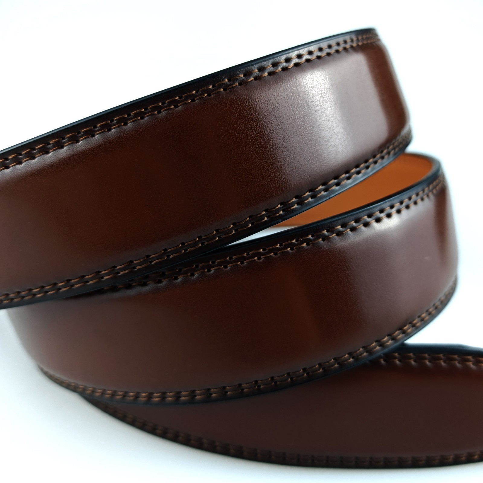 Genuine Leather Mens Ratchet Belt Belts For Men Adjustable Automatic Buckle