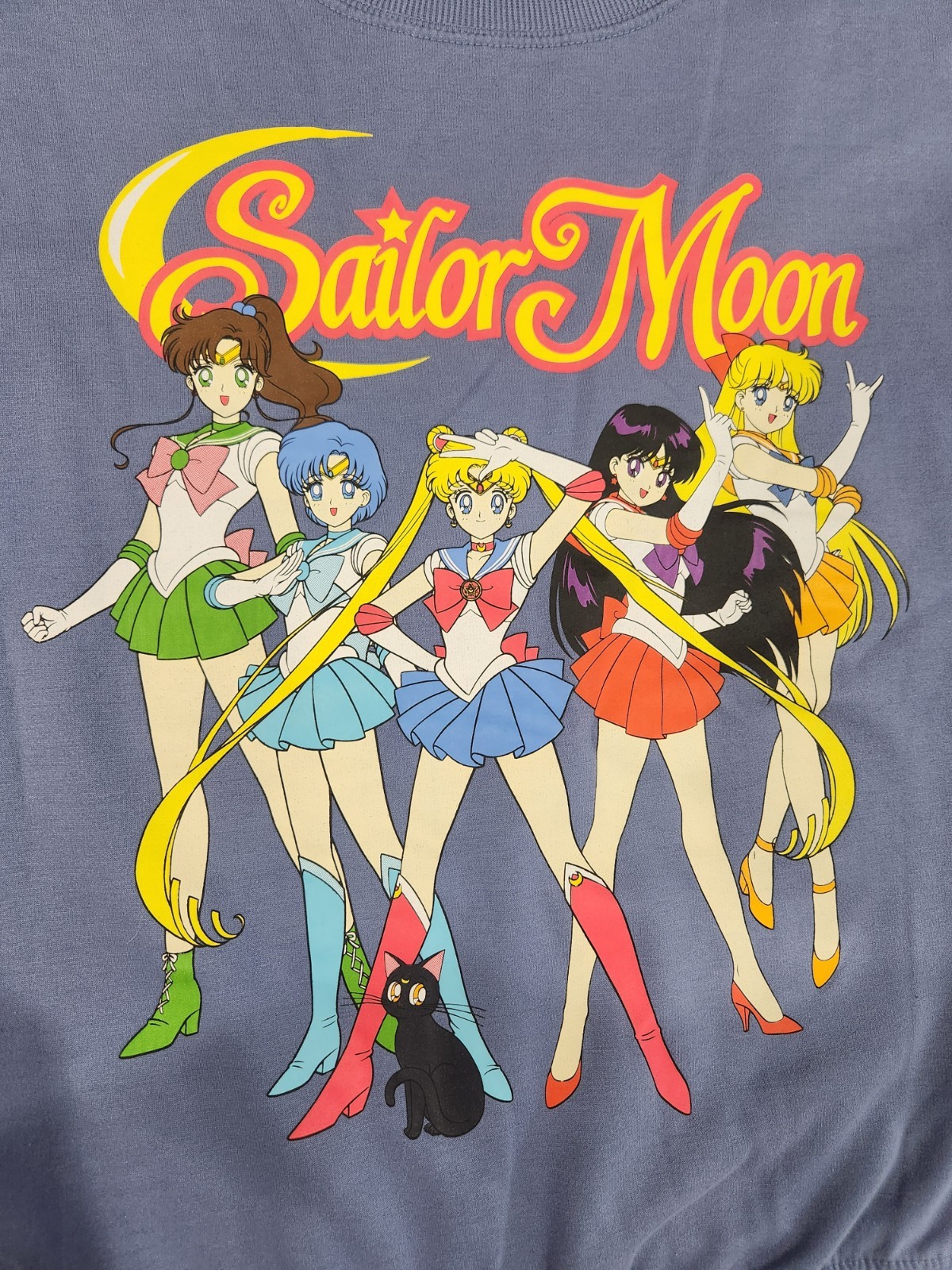 Sailor Moon Women’s Size S Graphic Print Pullover Sweatshirt Crew Neck Anime Top