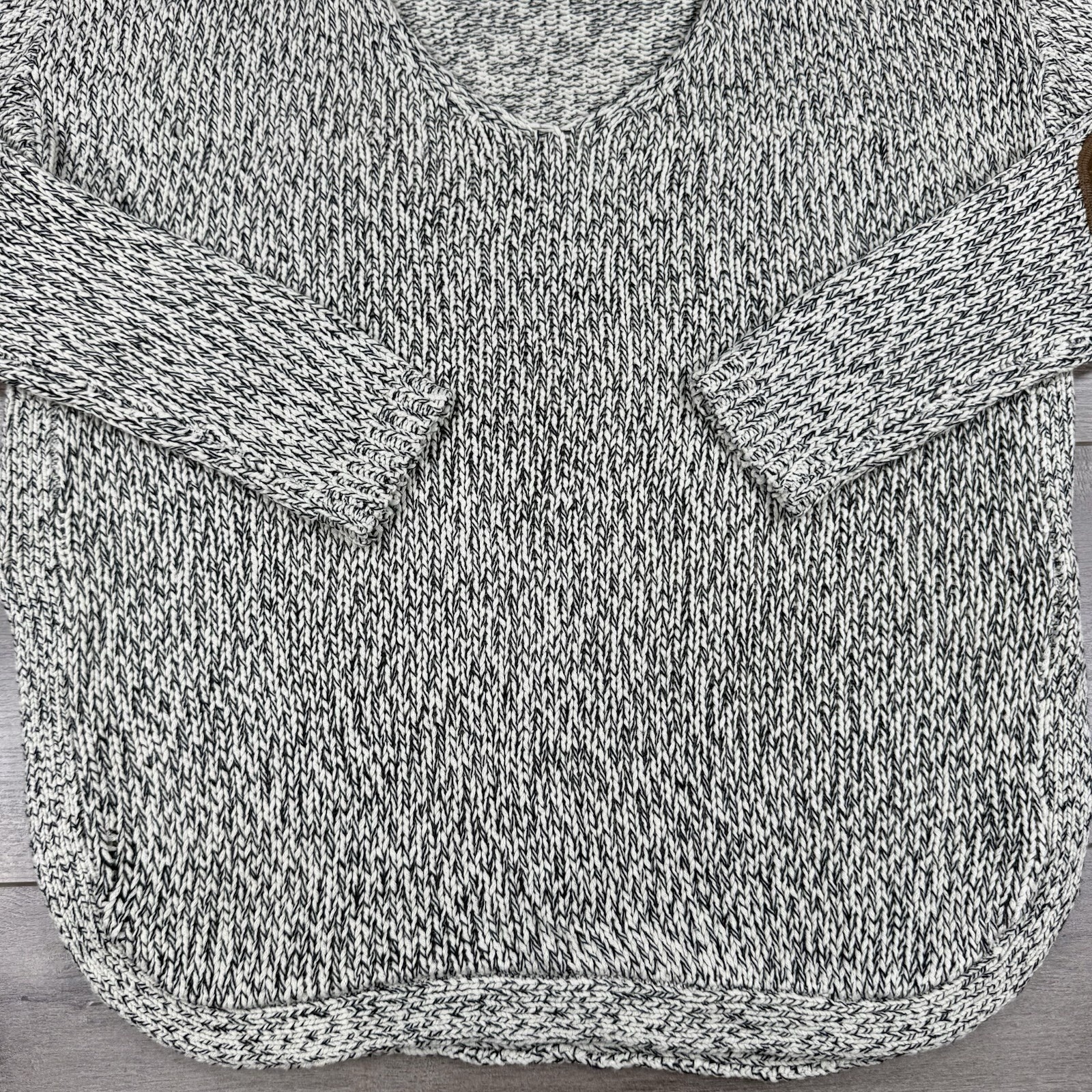 Harper Heritage Lightweight Knit Tunic Sweater Elbow Pads Women’s Medium