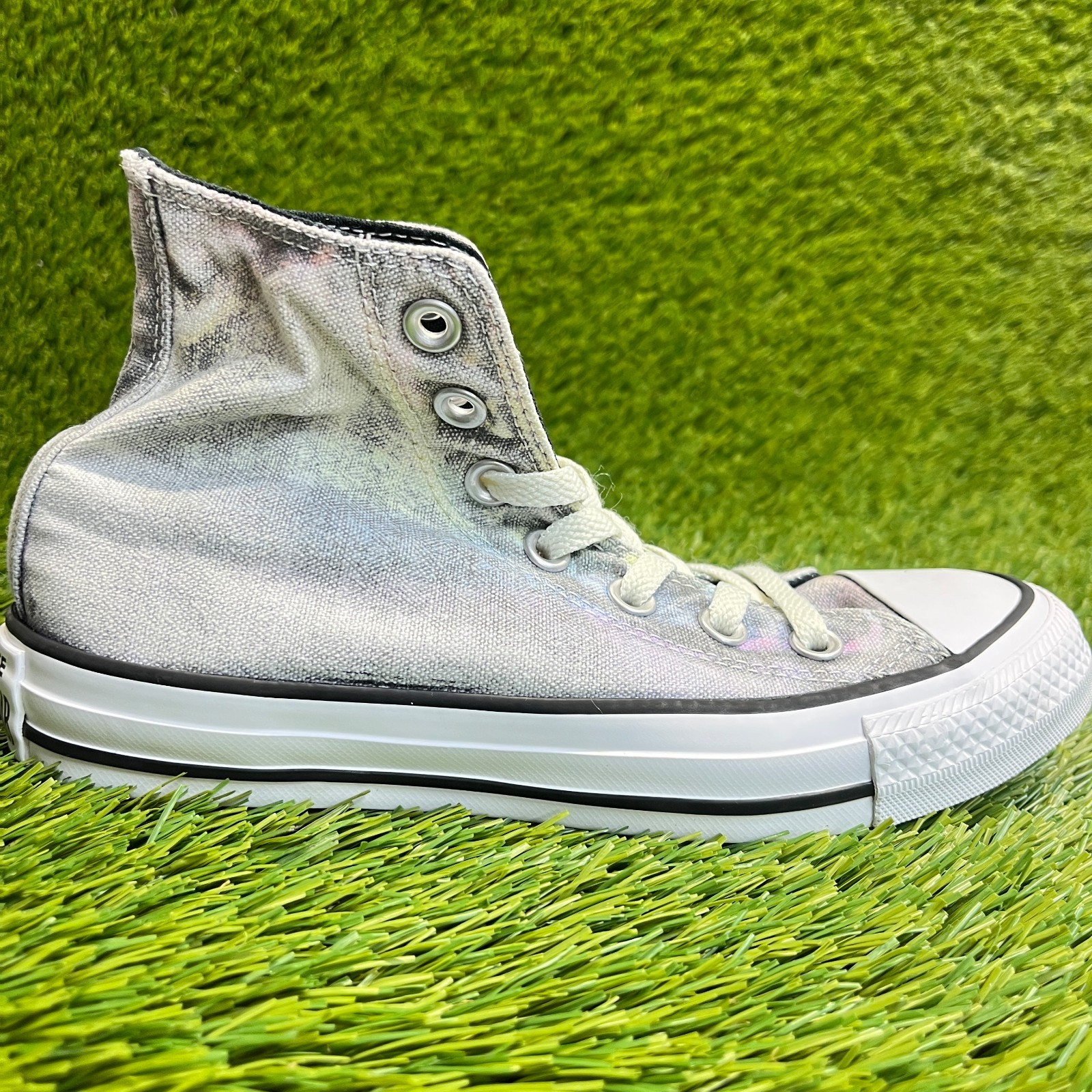 Converse Chuck Taylor All Star Hi Womens Size 5 Silver Athletic Shoes Sneakers