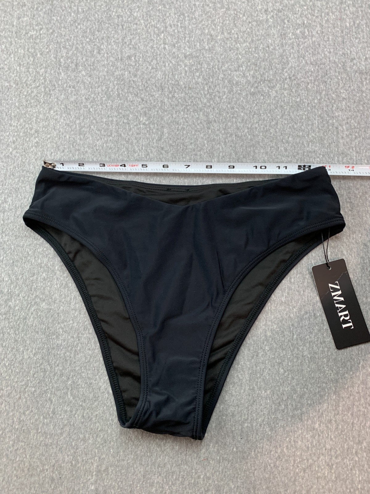 Zmart Lined V Front Bikini Tankini Swimsuit Bottom Women S Black Sleek Modern