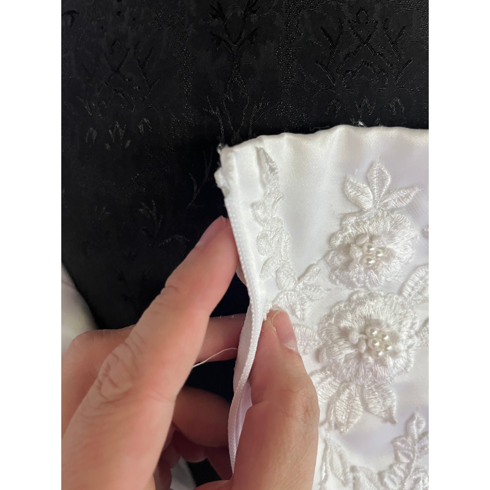 Vintage 90s Morilee Satin A-Line Wedding Dress vntg Size 12 w/ Detachable Train