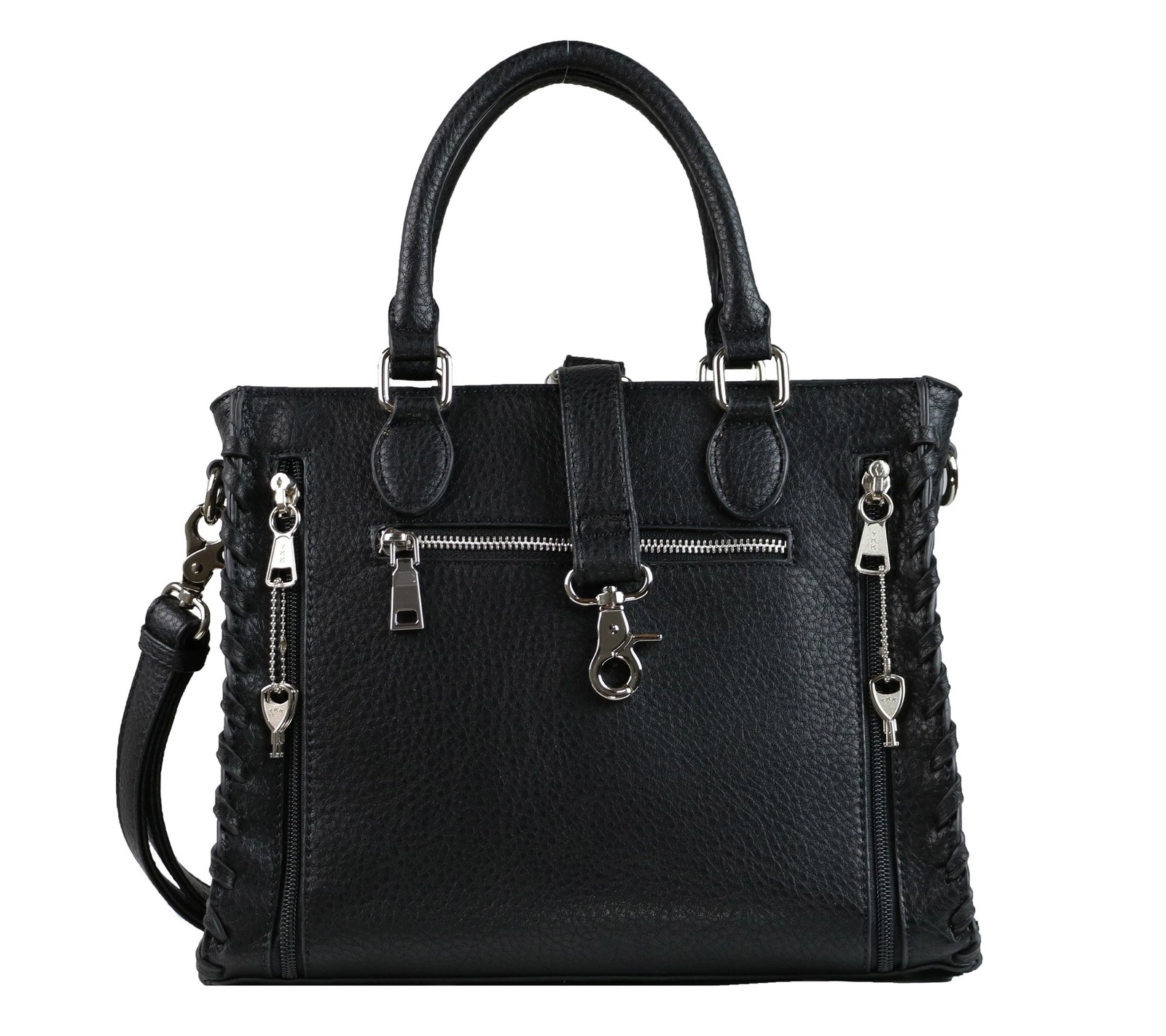 Conceal Carry Ann Laced Satchel Bag (Black) #618-BLK