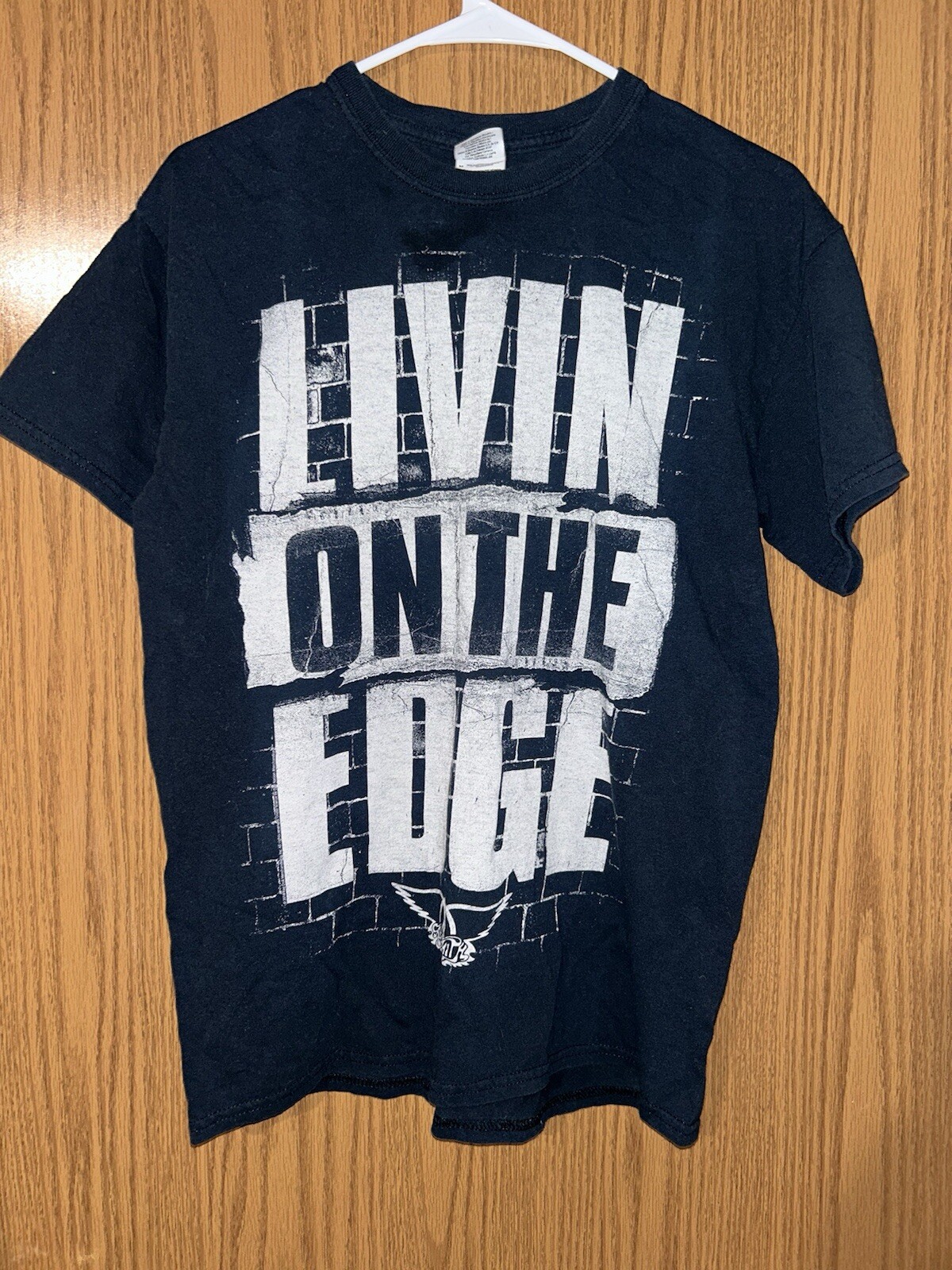 Official Aerosmith Livin On The Edge Adult T-Shirt Steven Tyler Rock Music Tee M