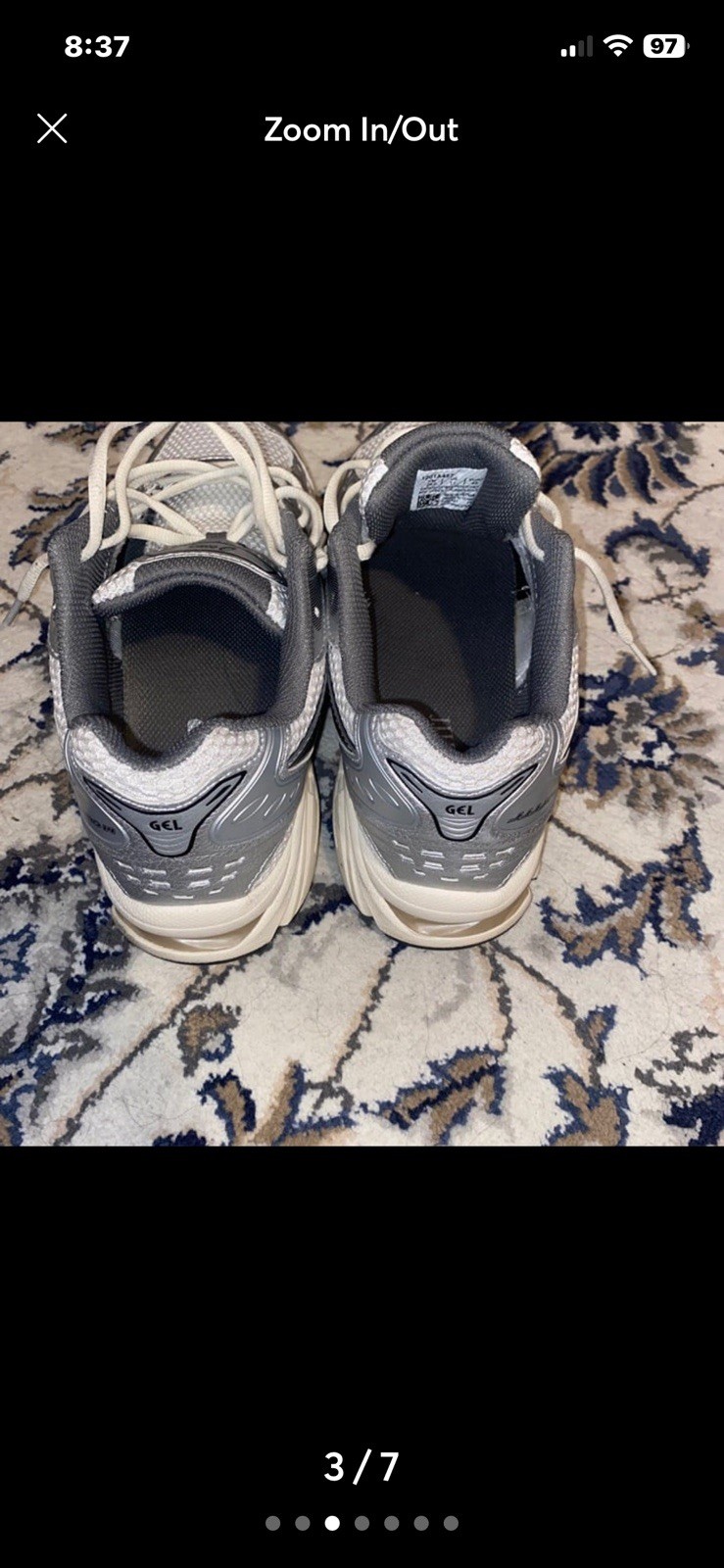 ASICS Men’s Gel-Kayano 14 Sneakers White Graphite Grey, Size 8.5