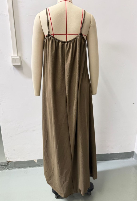 Summer Casual Wide Swing Hem Sleeveless Long Dress Relaxed Fit Floor Length Vaca