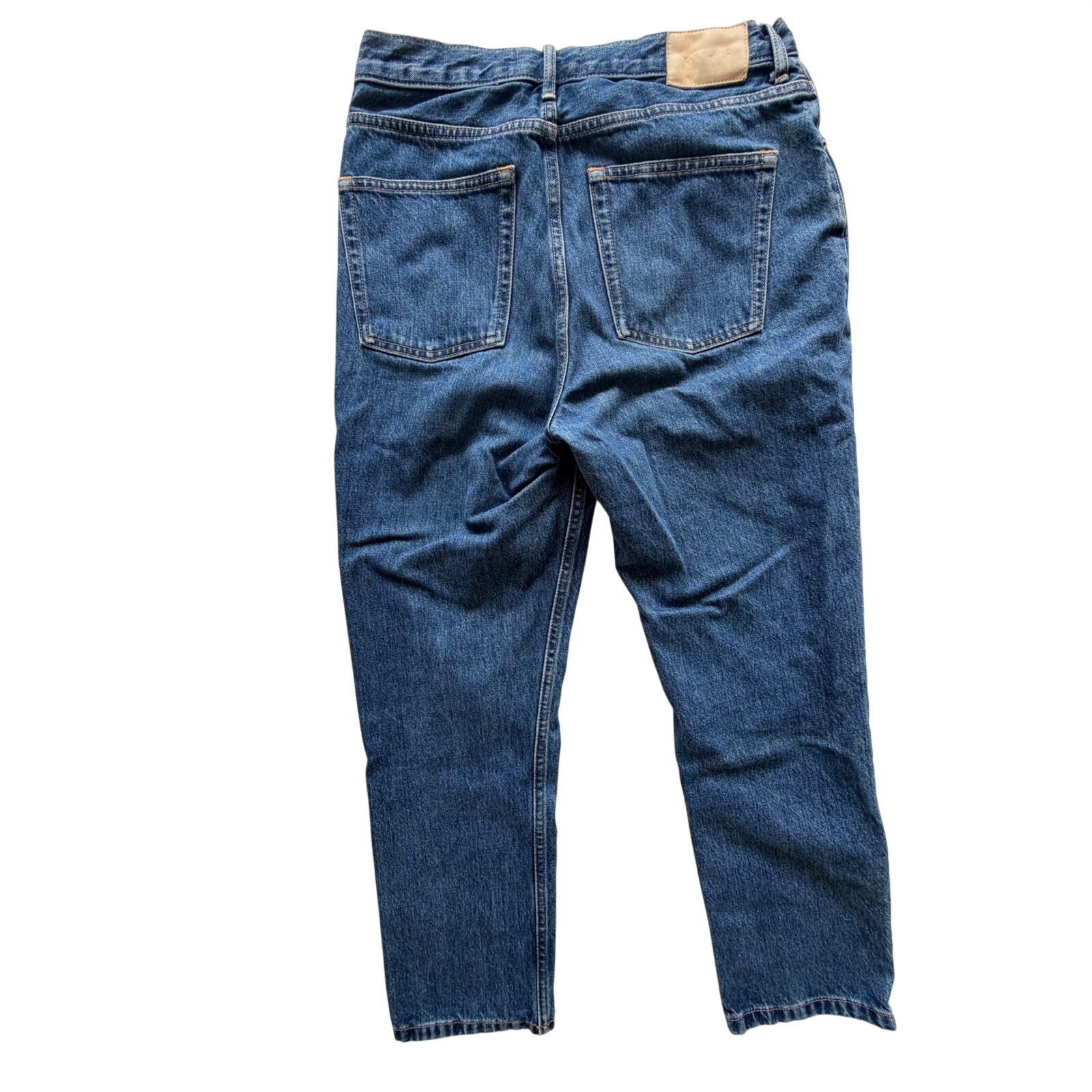 Everlane The Cheeky Jean Blue Denim High Rise Button Fly Straight Leg Jeans 28