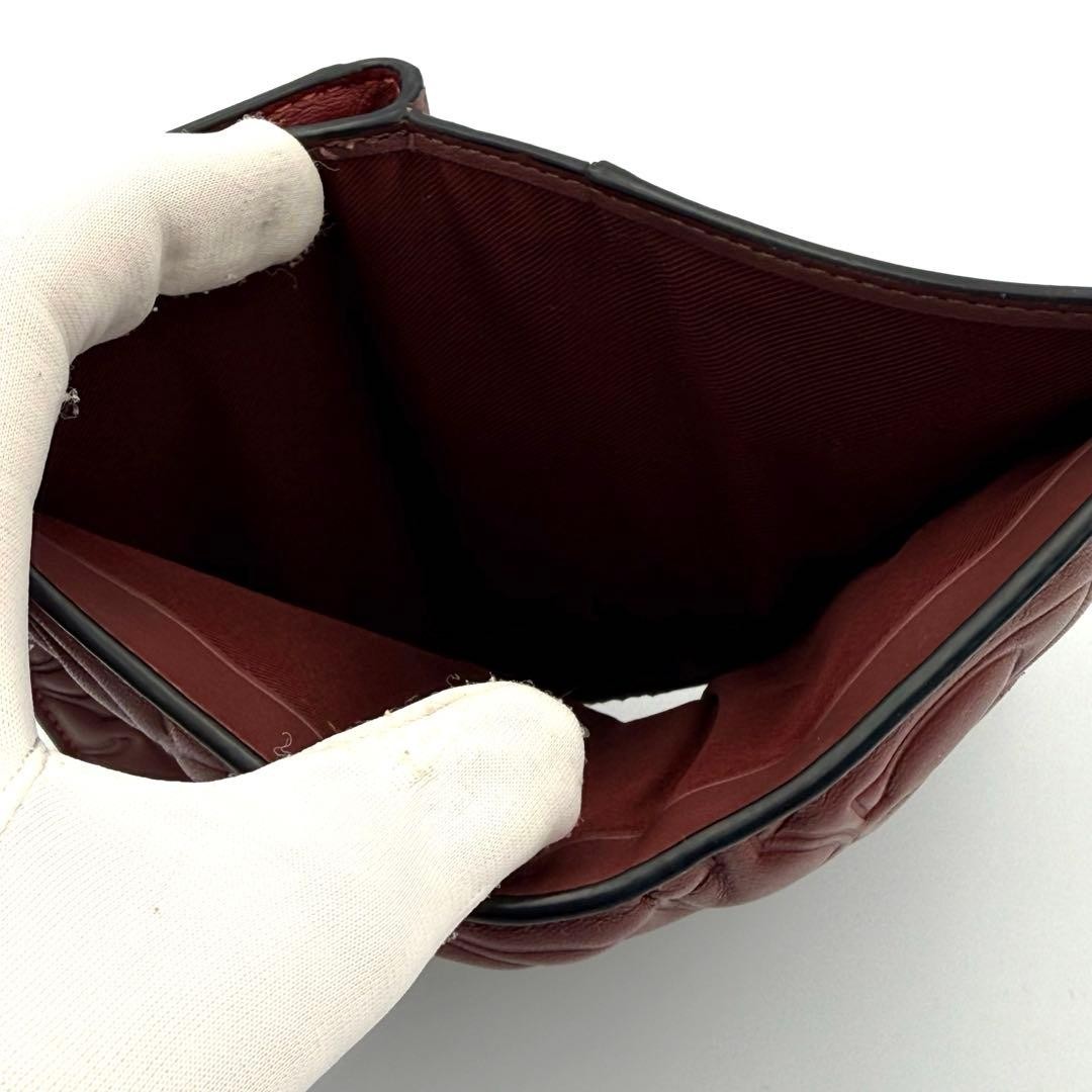 COACH Two-Fold Wallet Zip Wallet CM241 Cherry