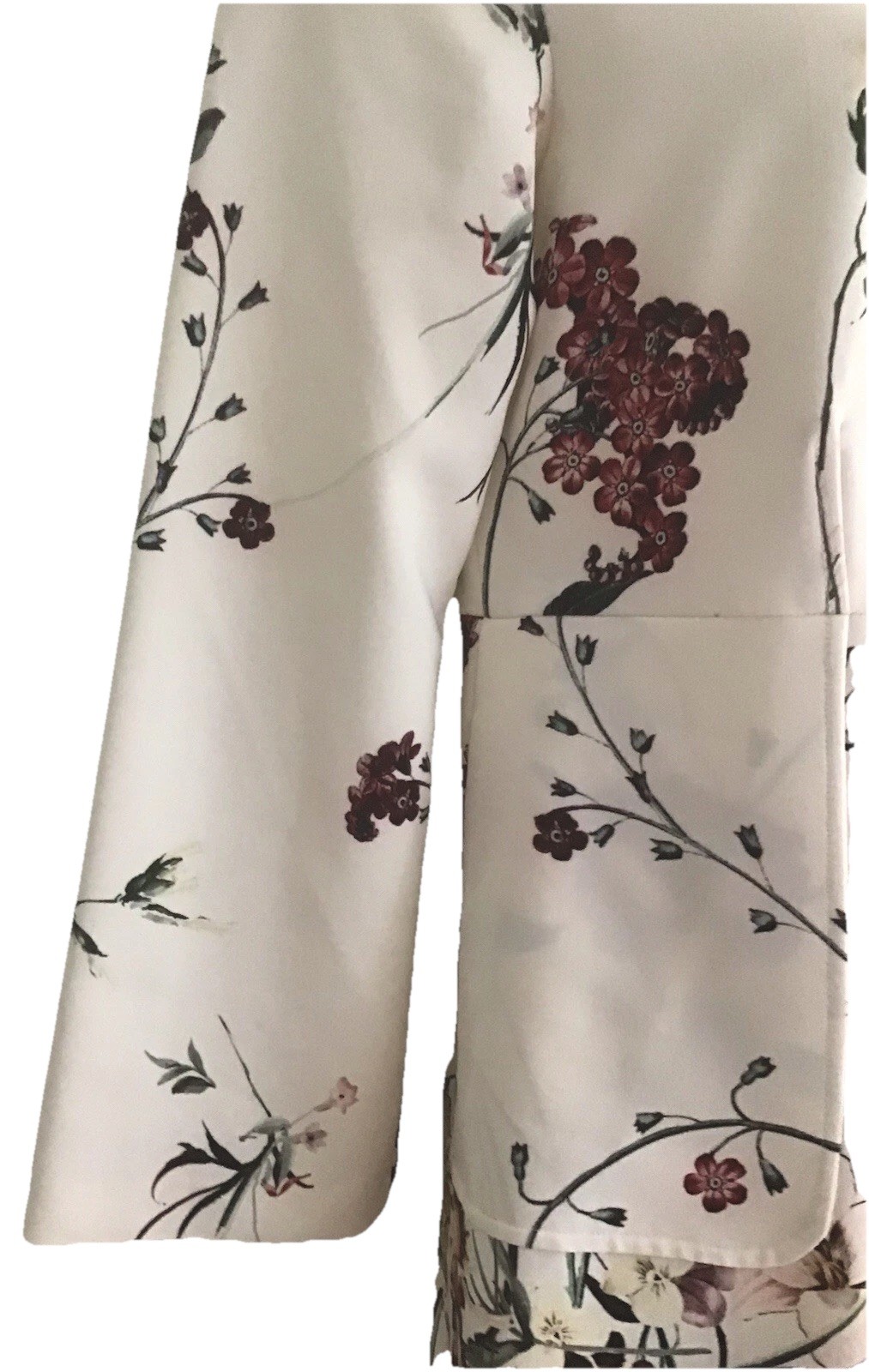 ZARA MADE IN MOROCCO MULTICOLORED FLOWER 3/4 SLEEVE ABOVE KNEE DRESS SIZE- Smal