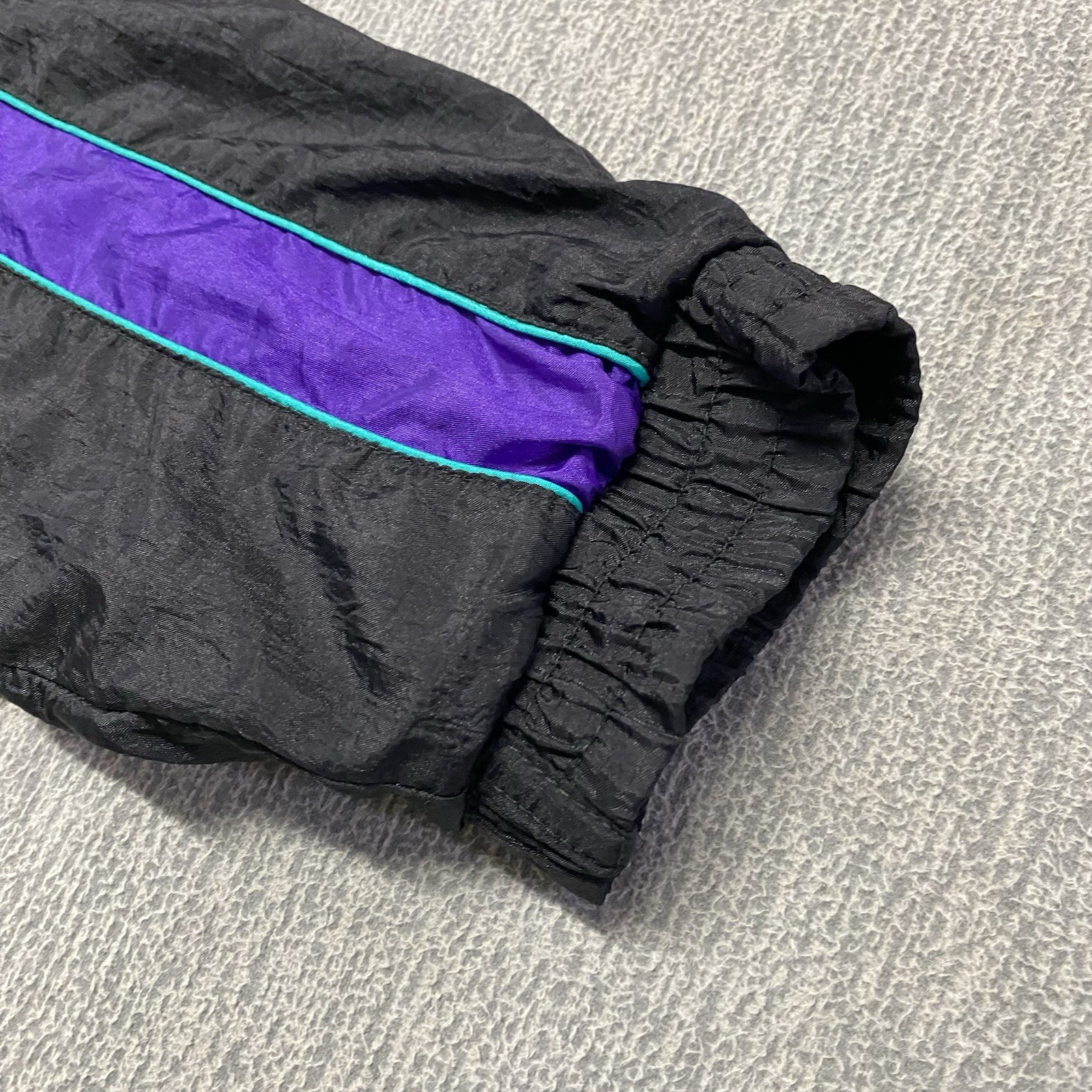 Vintage Givenchy Jacket Medium Gray Full Zip Track Windbreaker Activewear *FLAWS
