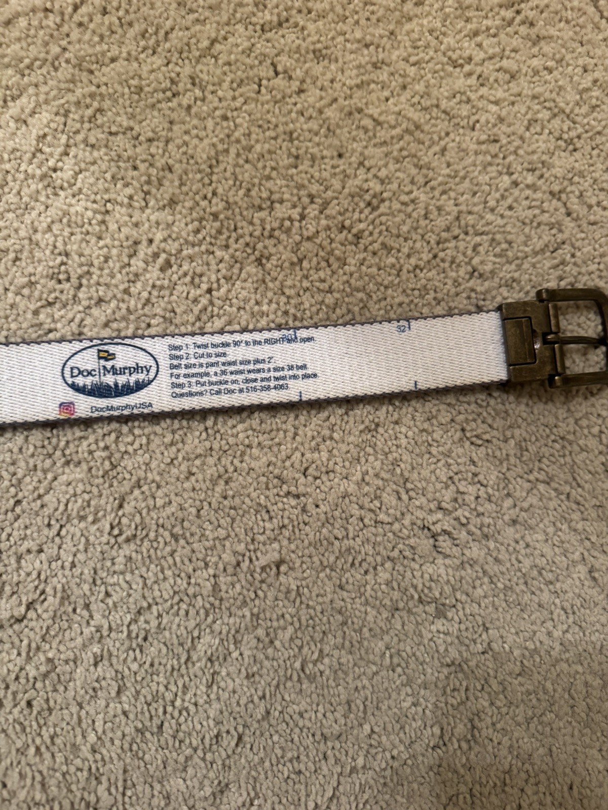 Doc Murphy Golf Belt TPC Sawgrass Belt Golf The Players Size 34 Blue and Brown