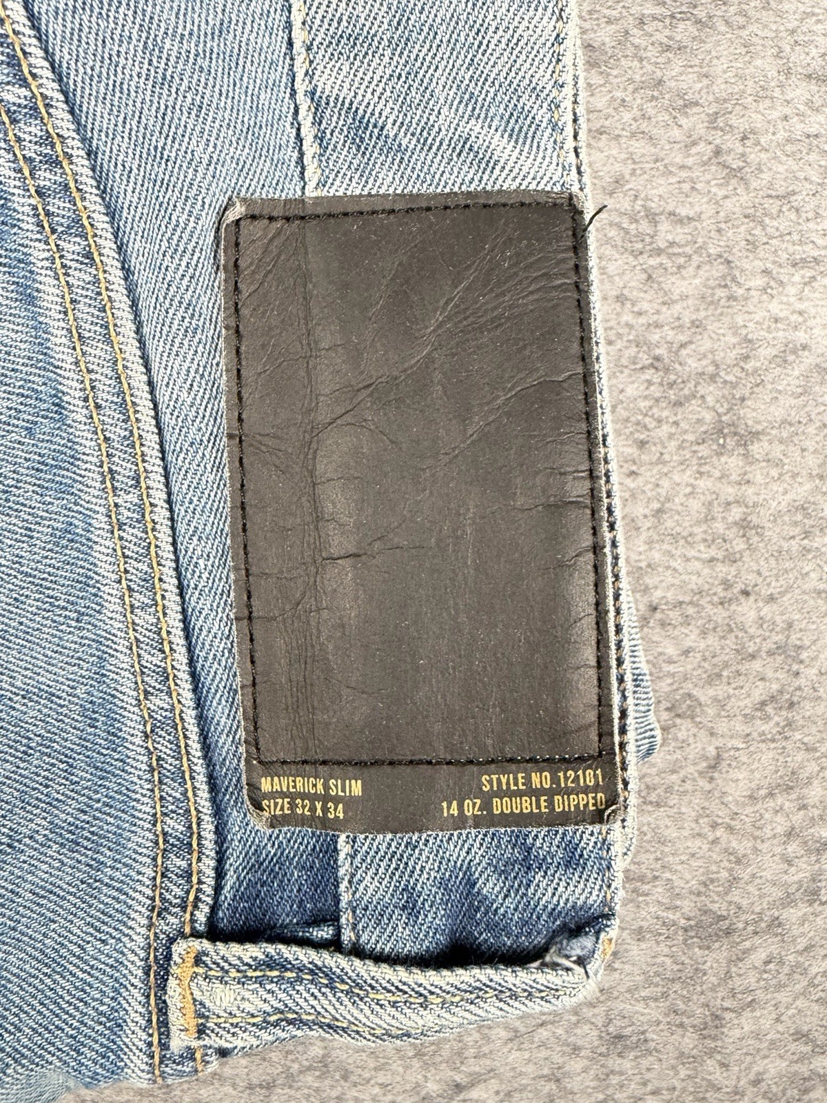 Buck Mason Jeans Mens 32×34 (Fits 32×30) Maverick Slim Double Dipped Button Fly