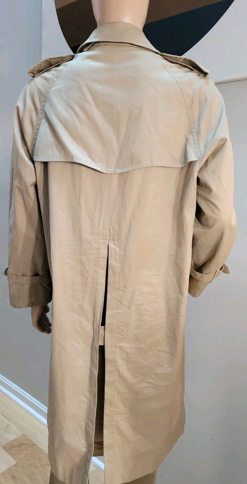 Vtg Burberry’s Trench Coat Nova Check Lined Made in England Mens 42S *flaw