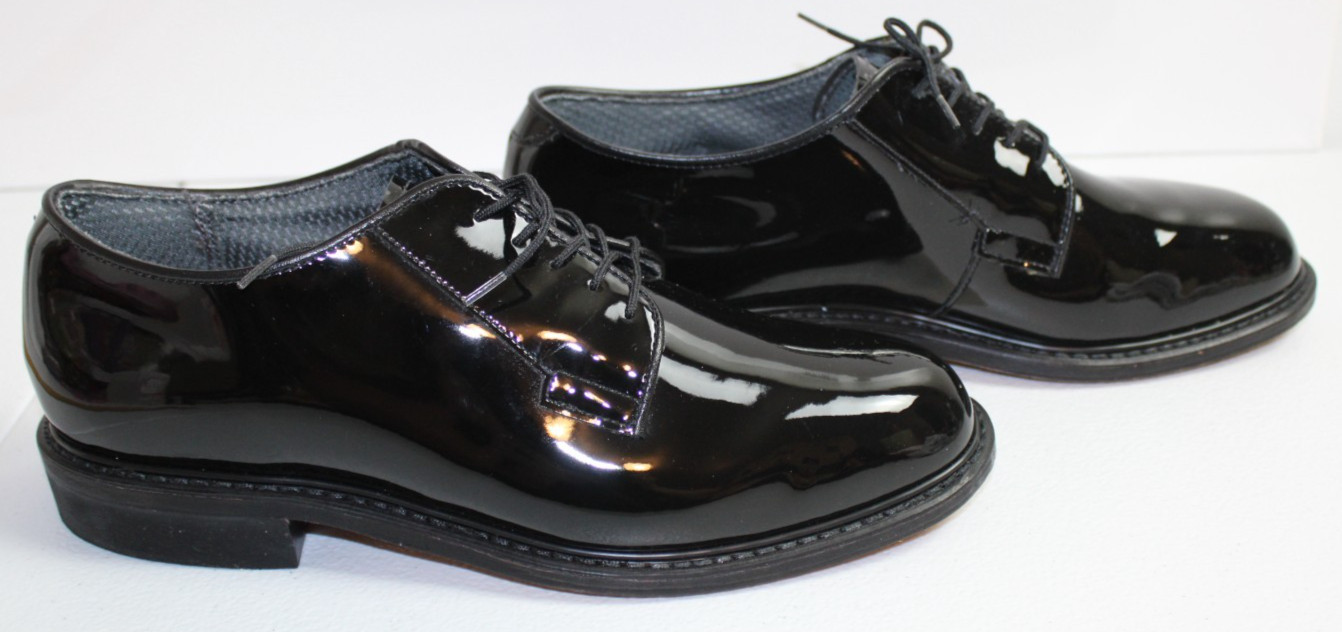 BATES Vibram Patent Leather Military Oxford Dress Shoes -Men’s Size 9.5 Black