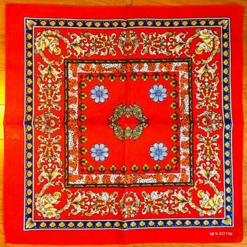 (2 PACK) Roman Red Paisley Bandana USA Wrap Scarf 100% Cotton 22×22 inch