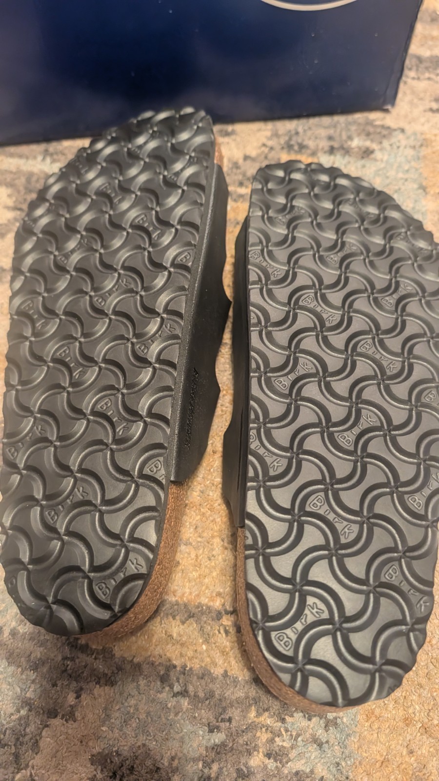 Birkenstock Florida Black Leather Slide Sandals Soft Footbed US 10M/11W Size 43