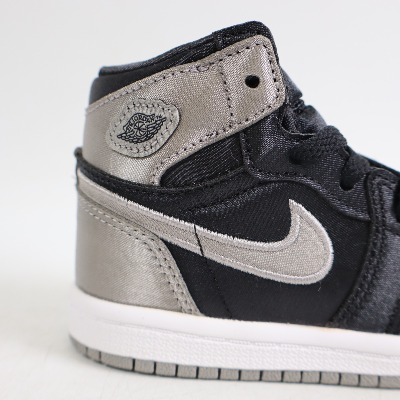 Nike Air Jordan 1 Retro High OG Satin Shadow Black Grey FD5305-010, Size 7C