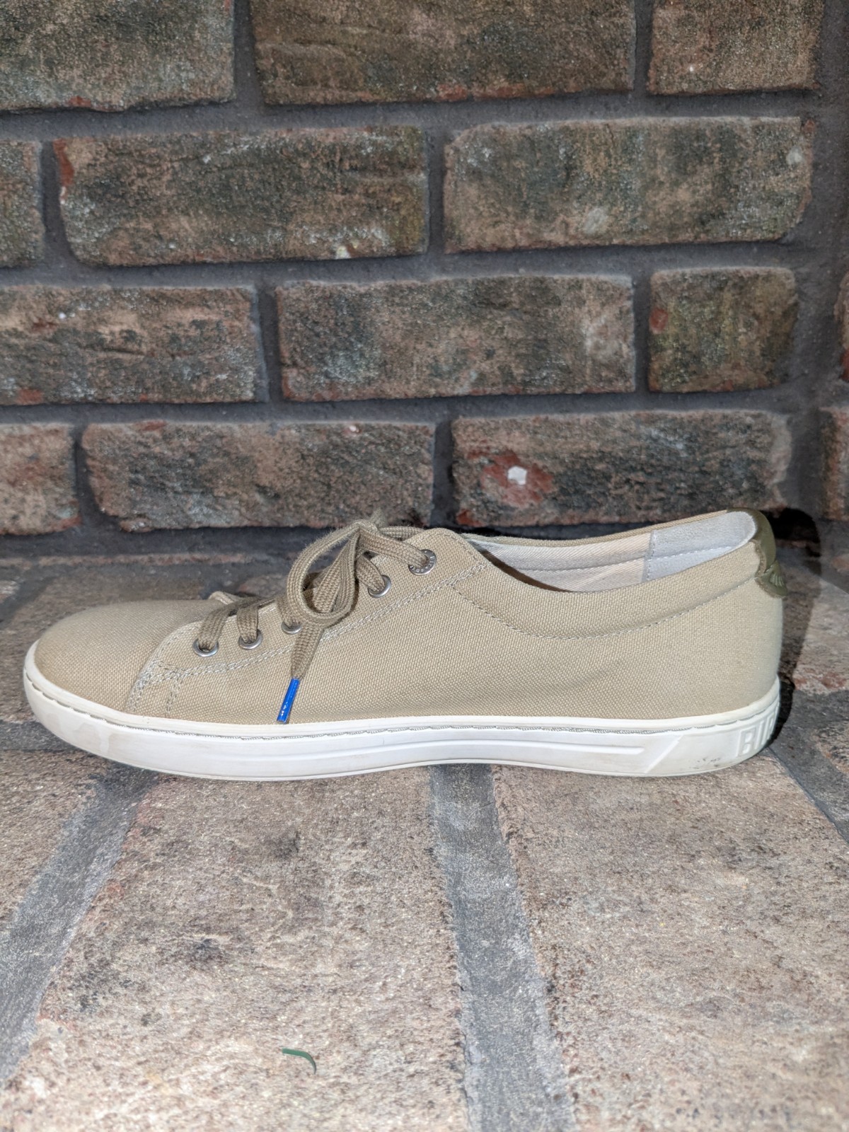 Birkenstock Arran Sneaker EU 40 W 9 M 7 Khaki Canvas Lace Up Casual Comfort Shoe
