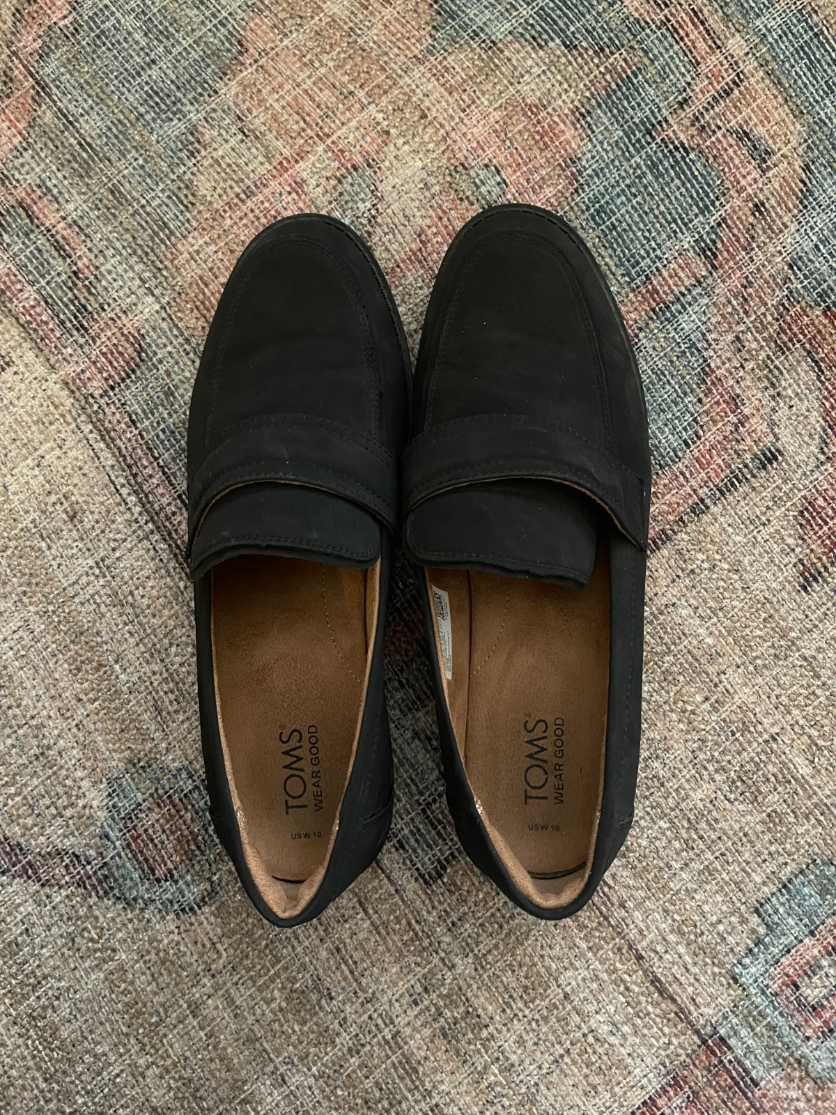 Women’s Toms Wear Good slip on blue loafers size 10 dark academia