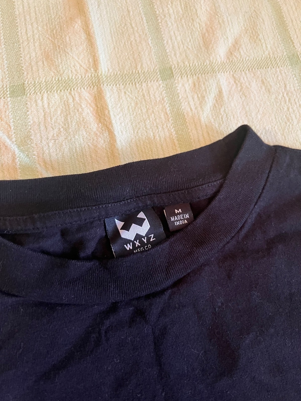 WXYZ MFG CO Black “Blessed” Embroidered Streetwear Graphic Tee Size M