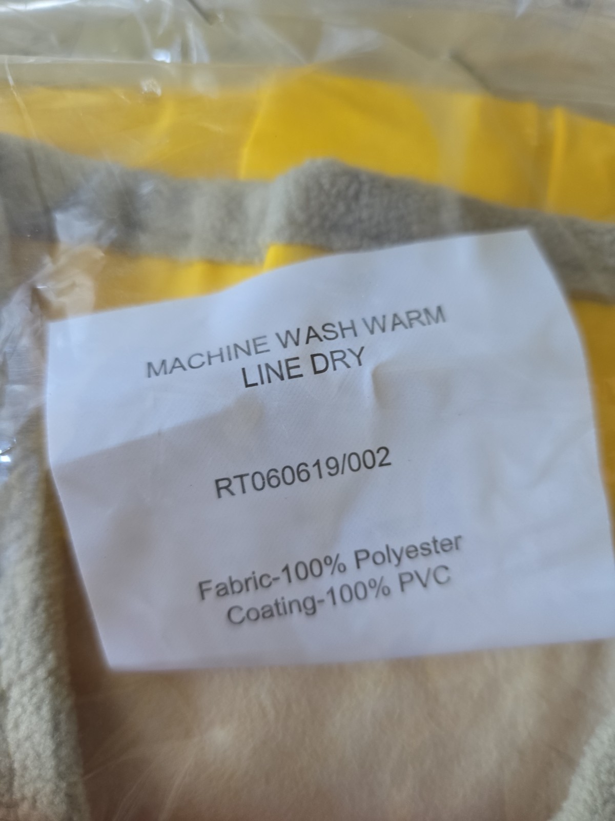 TINGLEY Yellow Work Rain Jacket 3XL New