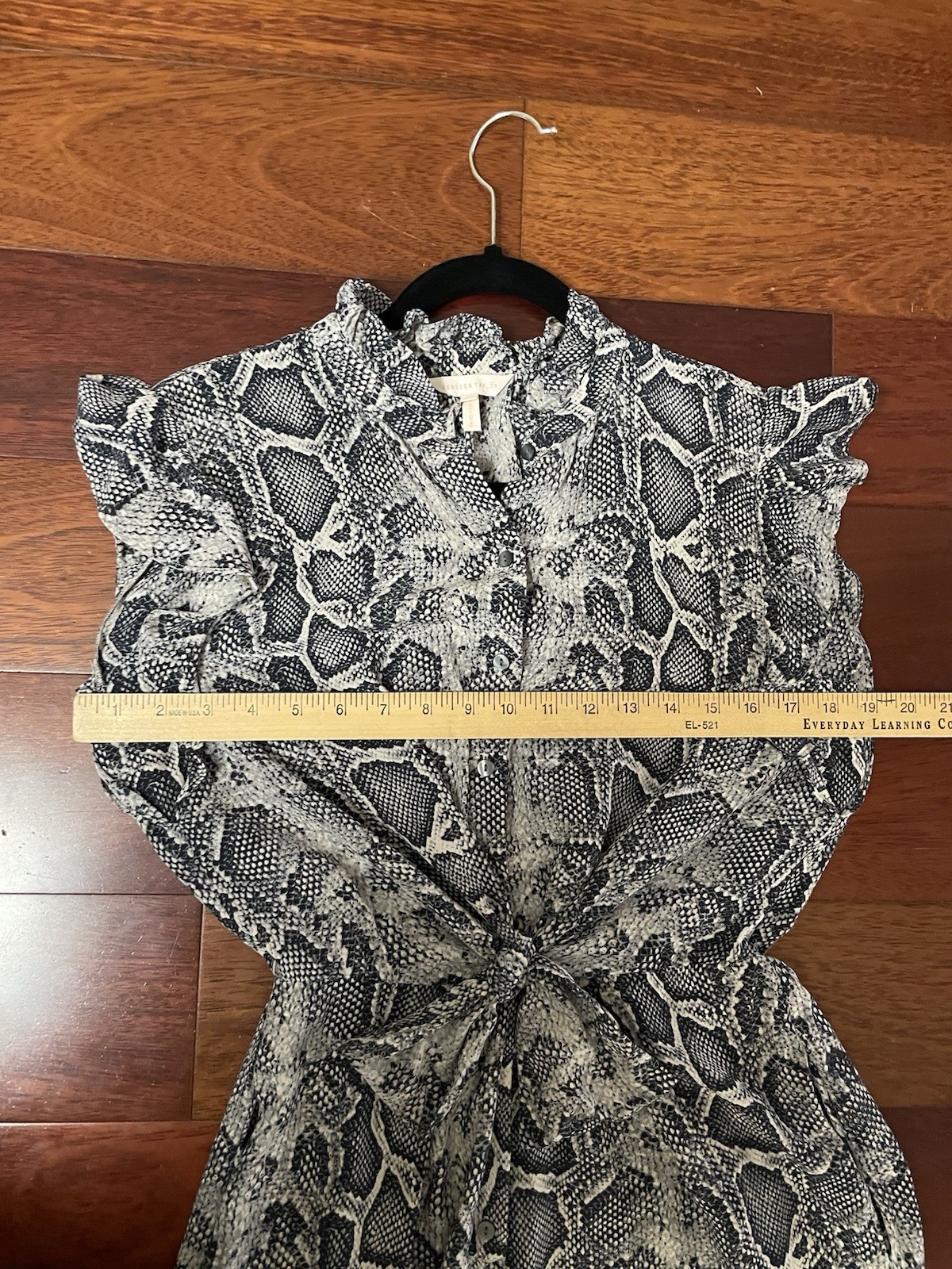 REBECCA TAYLOR Silk Snake Print Jumpsuit Wide Leg Pockets $495 Posh Chic 6 B10