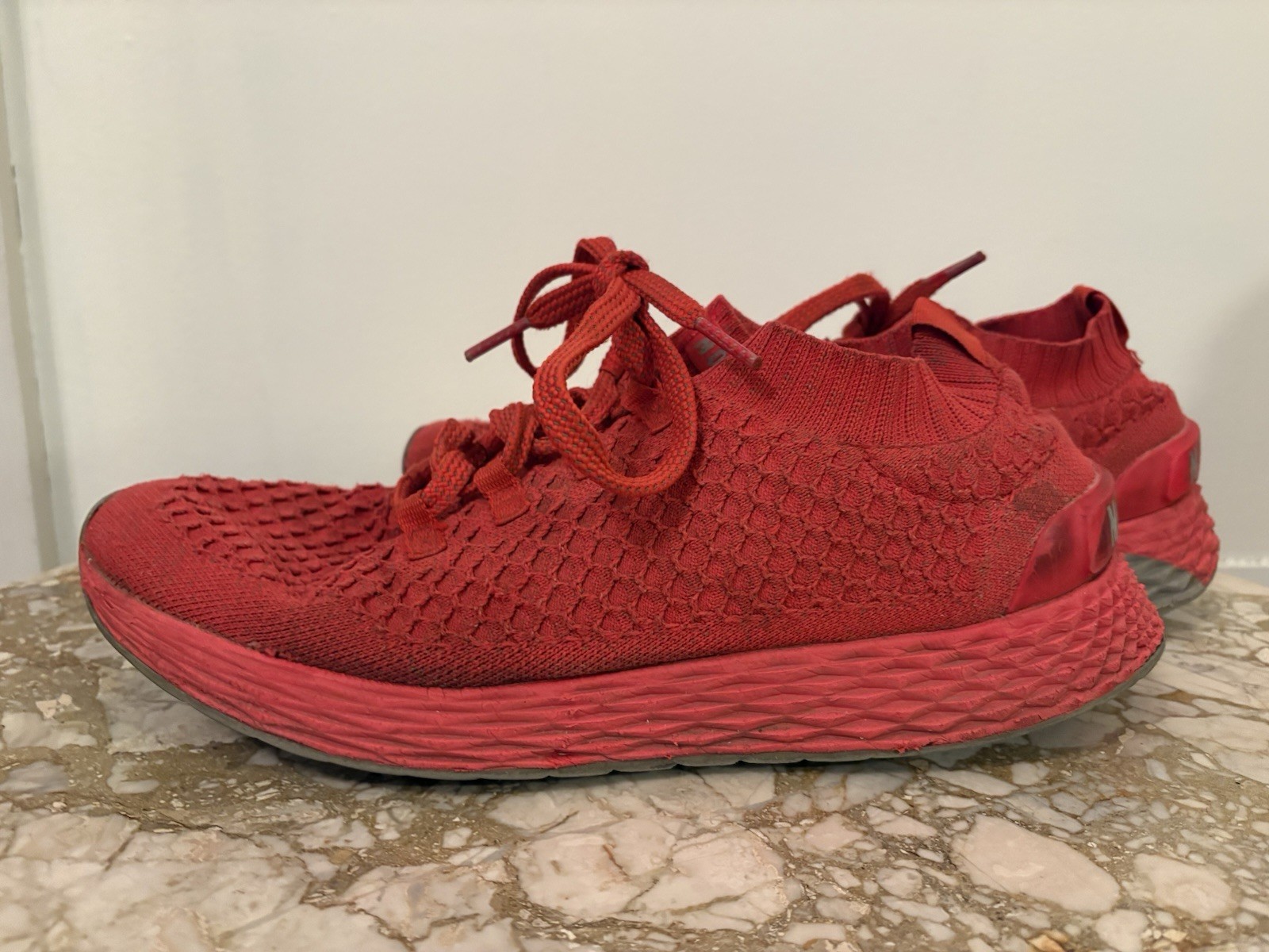 NoBull All Day Knit Runner Red Athletic Running Training Shoes Mens Size 11 US