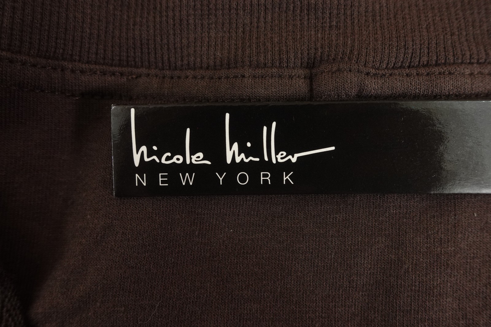 Nicole Miller Womens Medium Brown Straight Leg Comfort Capri Pants Inseam 21 In