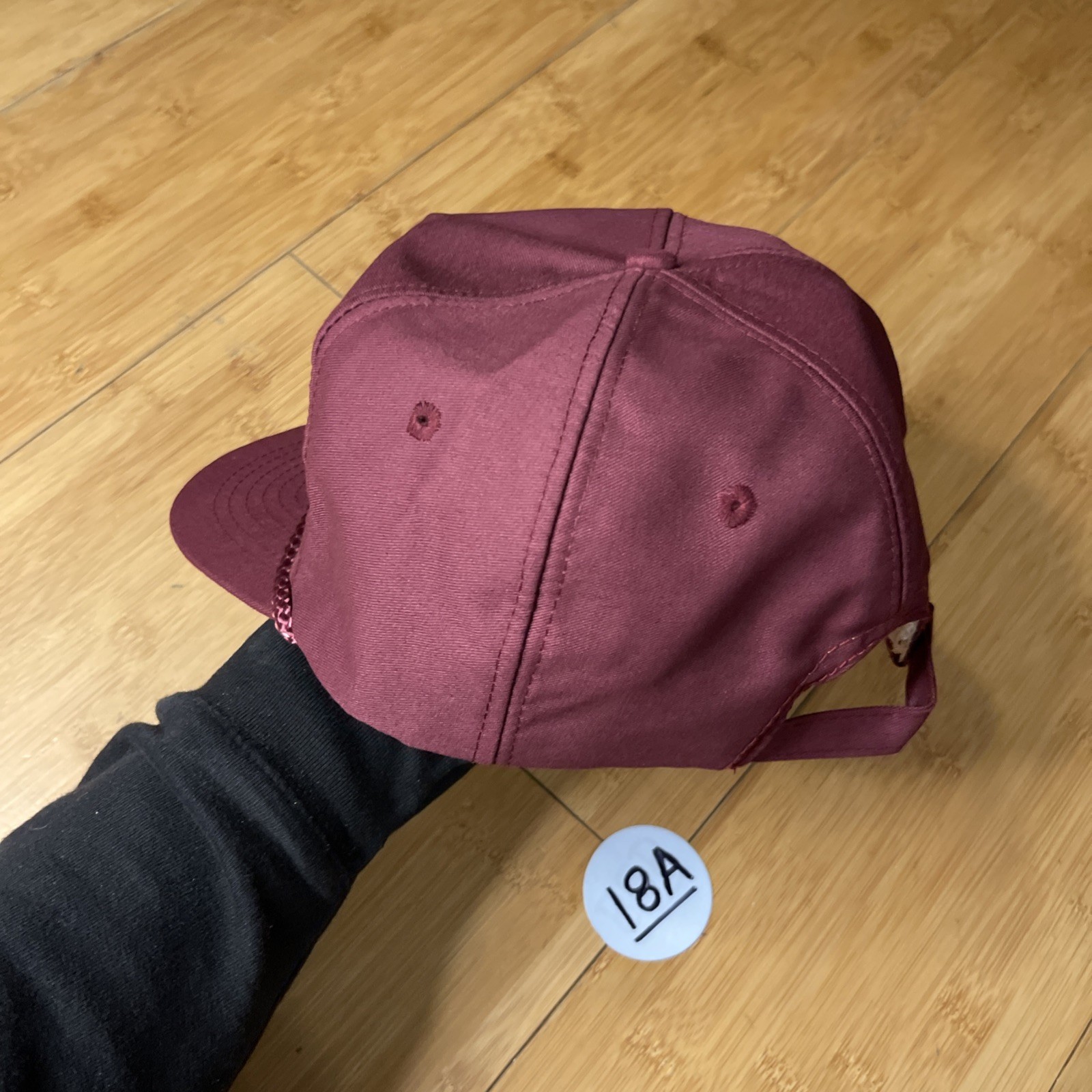 Vintage Midwest Towers MT Chickasha, OK Burgundy Maroon Zipper Trucker Hat CLEAN