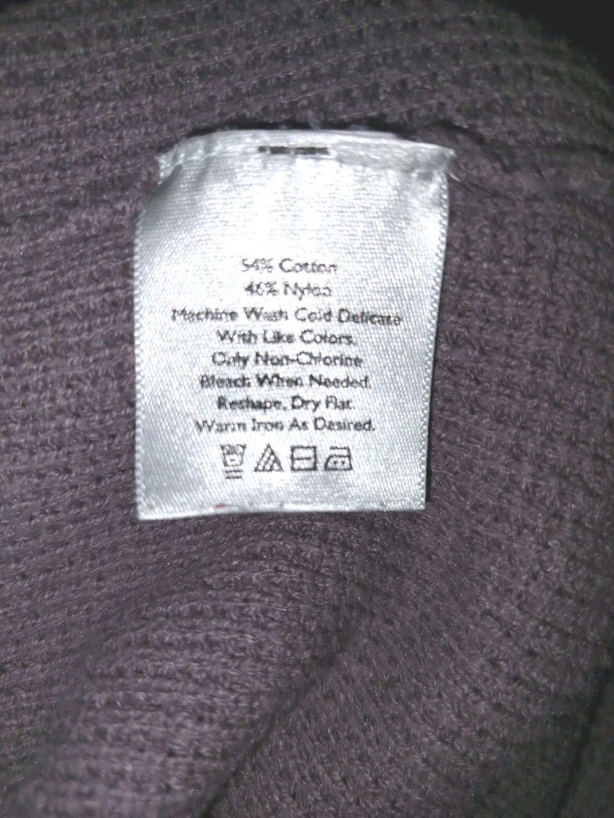 Eddie Bauer Cardigan Thermal Purple Size Large Long Sleeve Elbow Pads