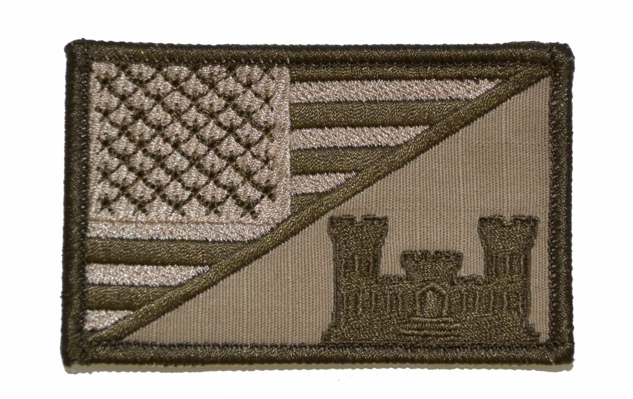 Army Engineer Castle USA Flag – 2.25×3.5 Patch