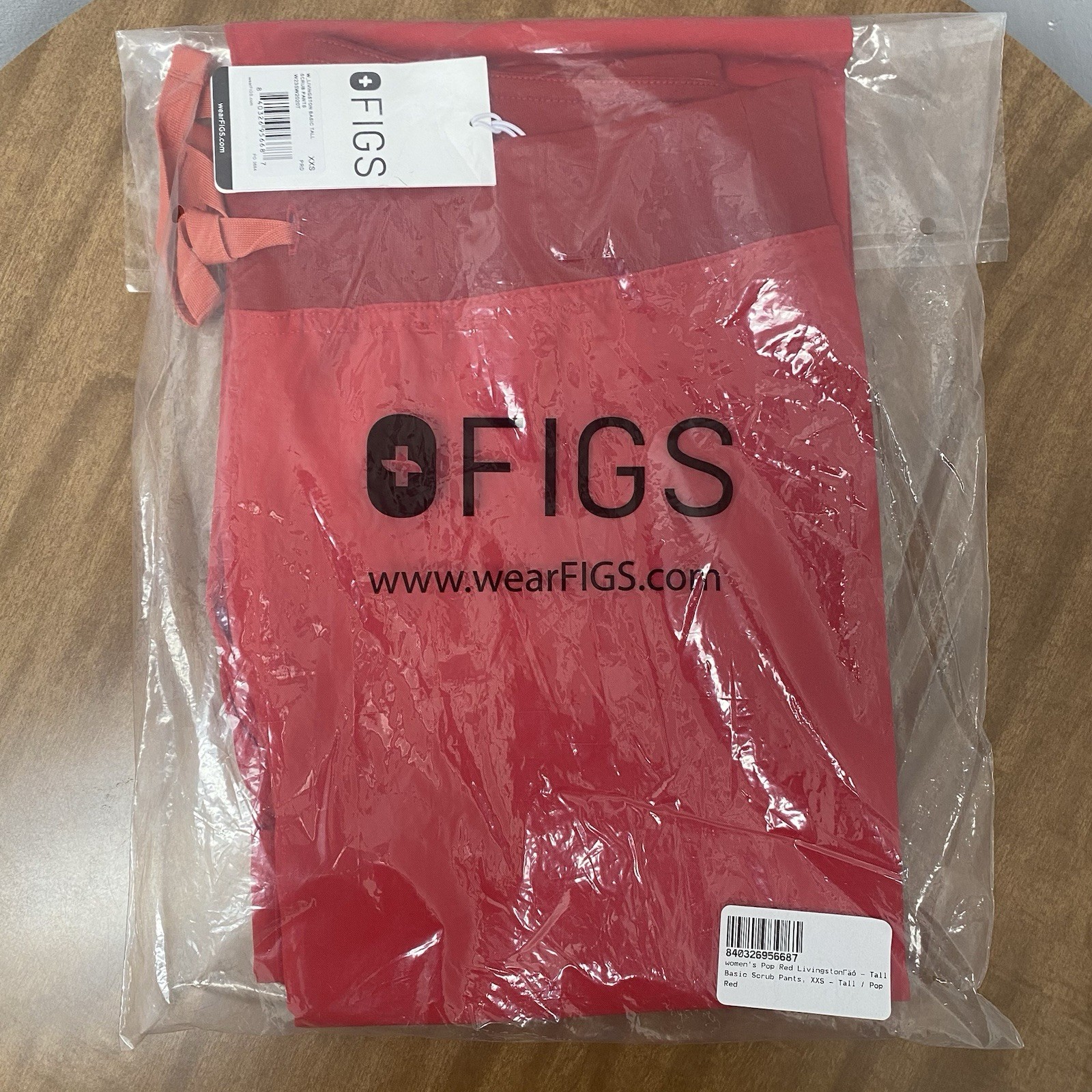 Figs Womens scrub set Pop Red XXS Casma Top and you choose XXS-P/T Bottoms