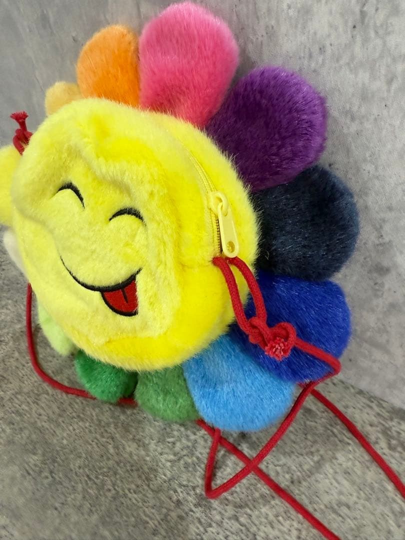 Takashi Murakami Flowers Plush Shoulder Bag Pochette Φ20cm/7.9in Kaikai Kiki