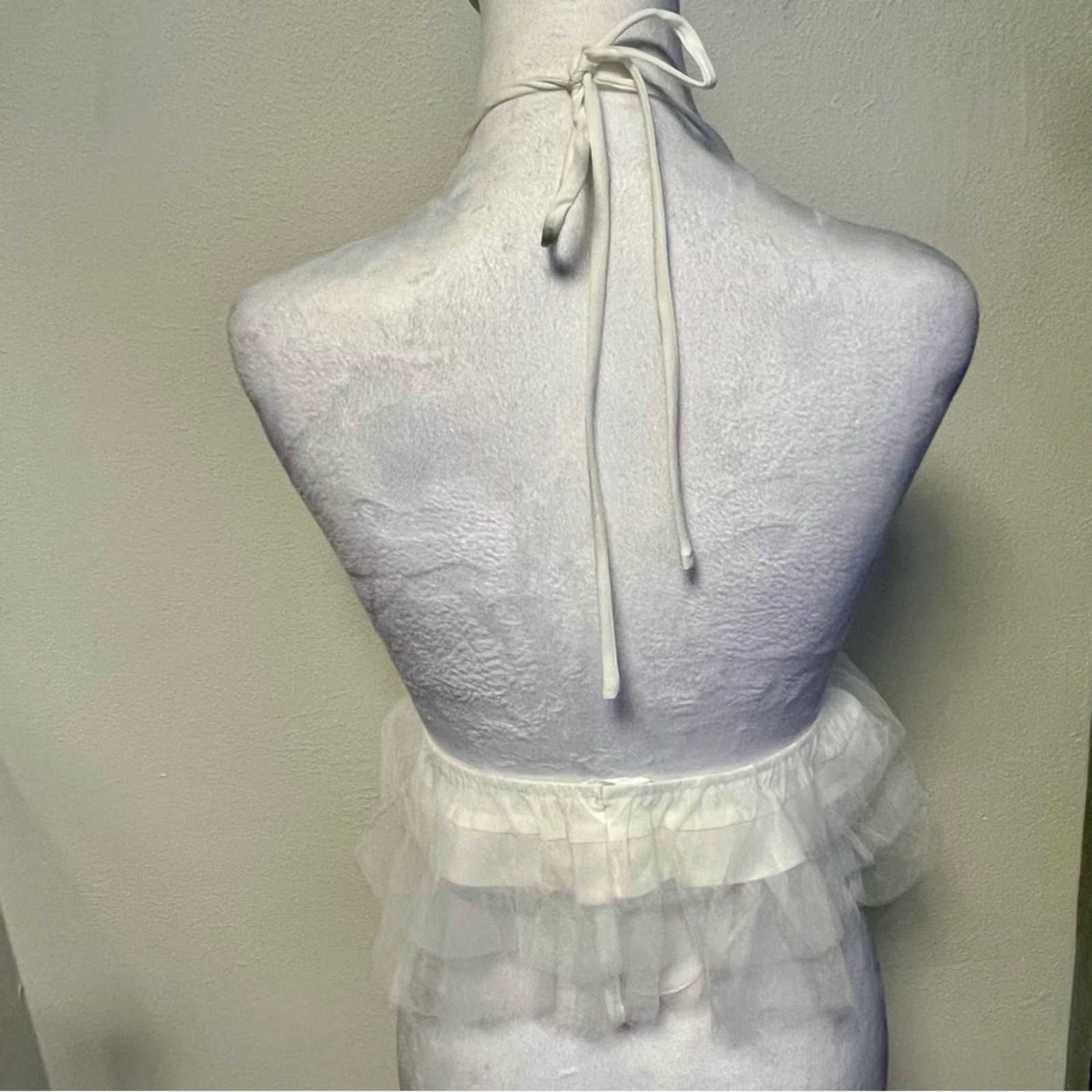 Ruffle Halter Backless Top NWOT Size Small