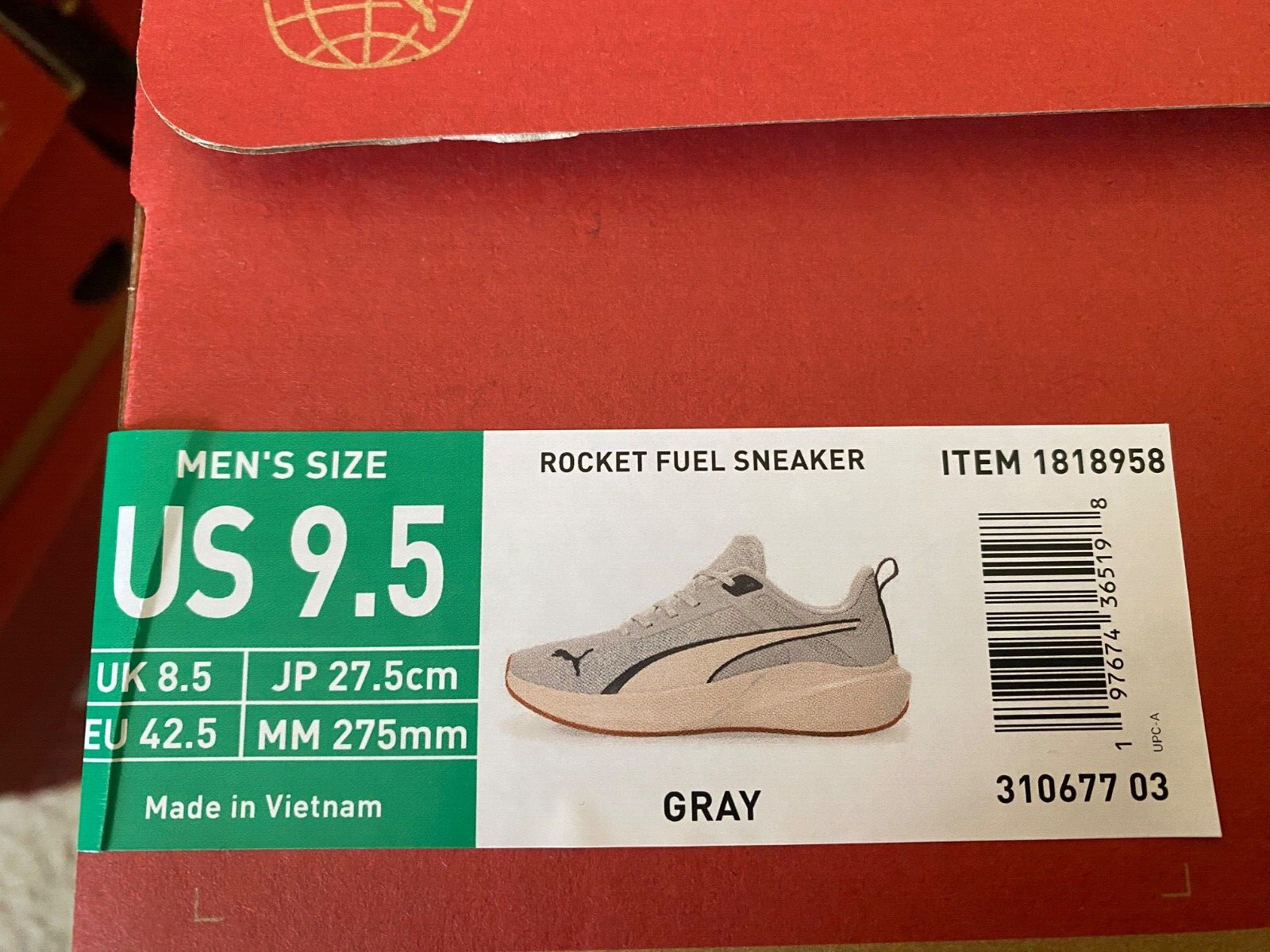 NWT PUMA Men’s Rocket Fuel Sneaker Mesh Upper Fused Synthetic Overlays Size 9.5