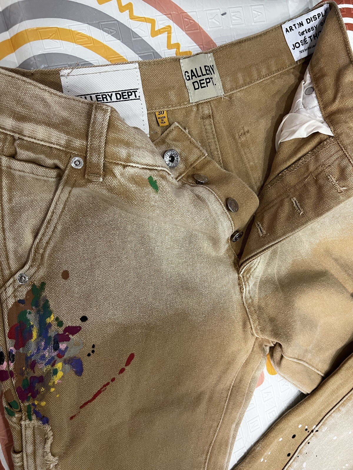 Gallery Dept Paint Splatter Heavy Weight Carpenter pants Size 30