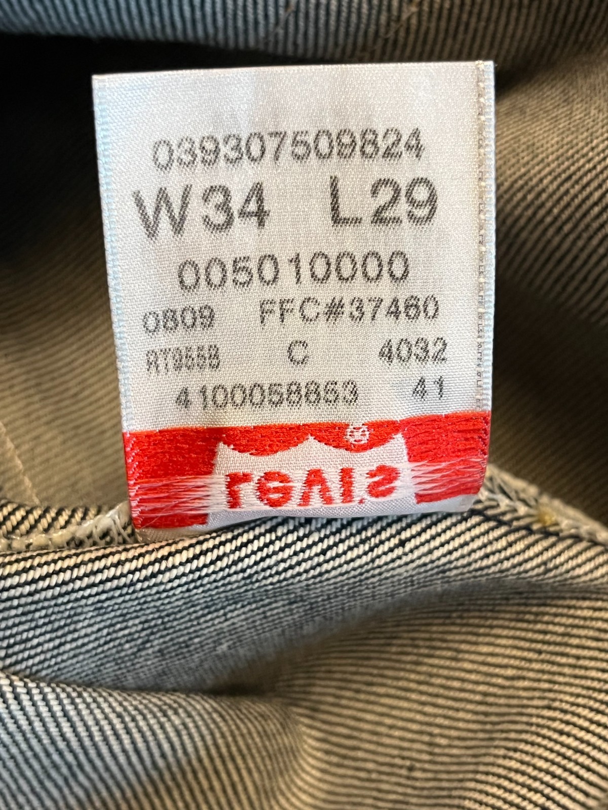 LEVI’S NEW 501 SHRINK-TO-FIT BUTTON FLY JEANS ROCKABILLY VINTAGE STYLE 34W x 29L