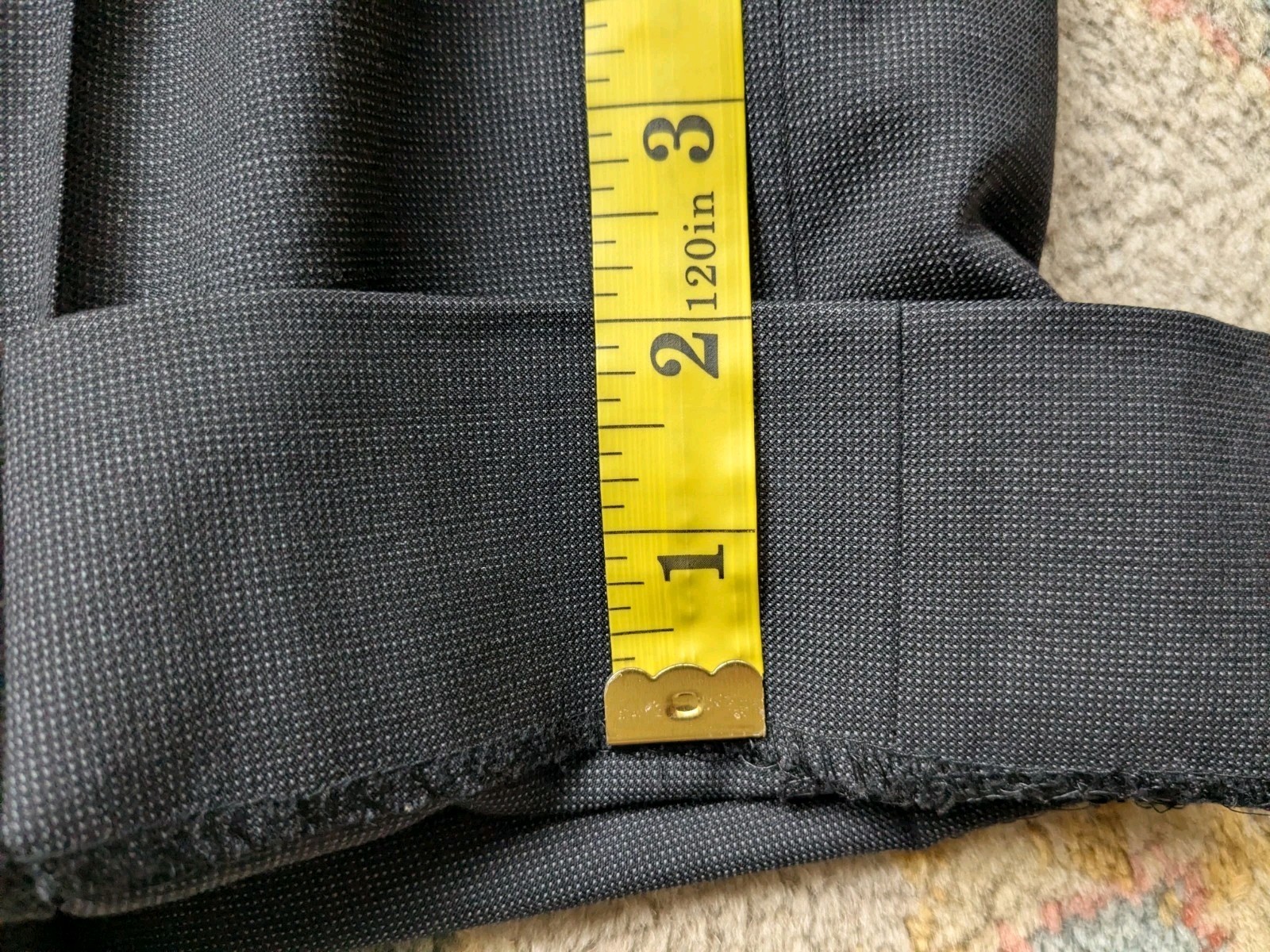 Ralph Lauren Black Label Italy Gray Nailhead Suit 40R 31×31 Full Canvas Wool