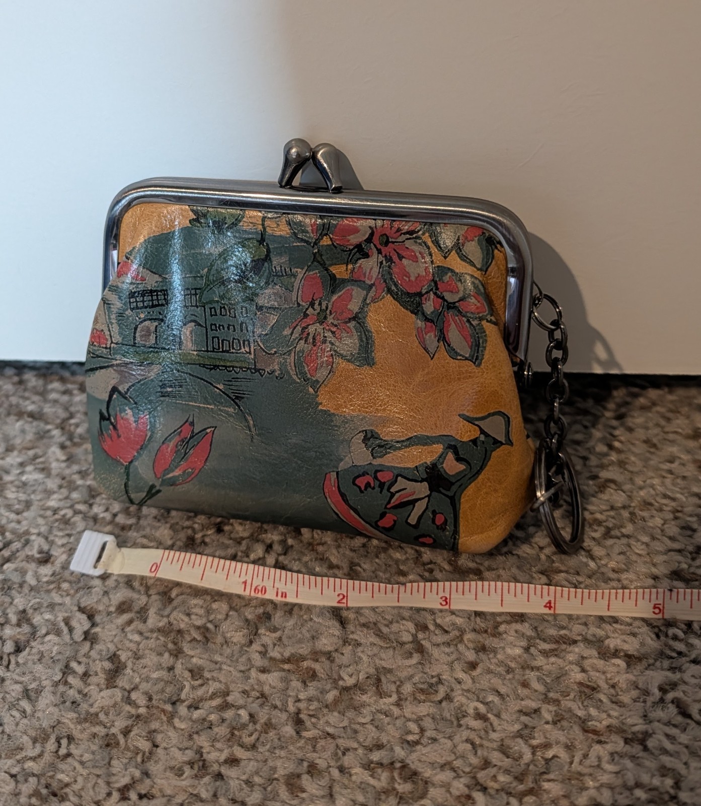 Patricia Nash Beautiful Girl Leather Pouch Coin Purse Floral