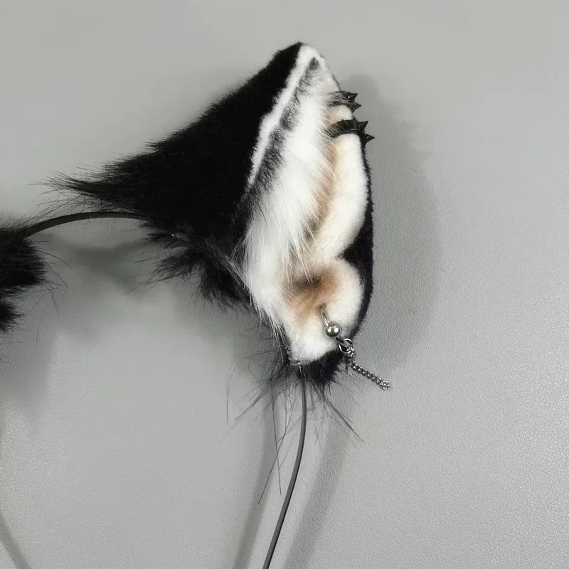 Handmade Beast Fox Cat Wolf Ears Hairhoop Halloween Christmas Cosplay Prop
